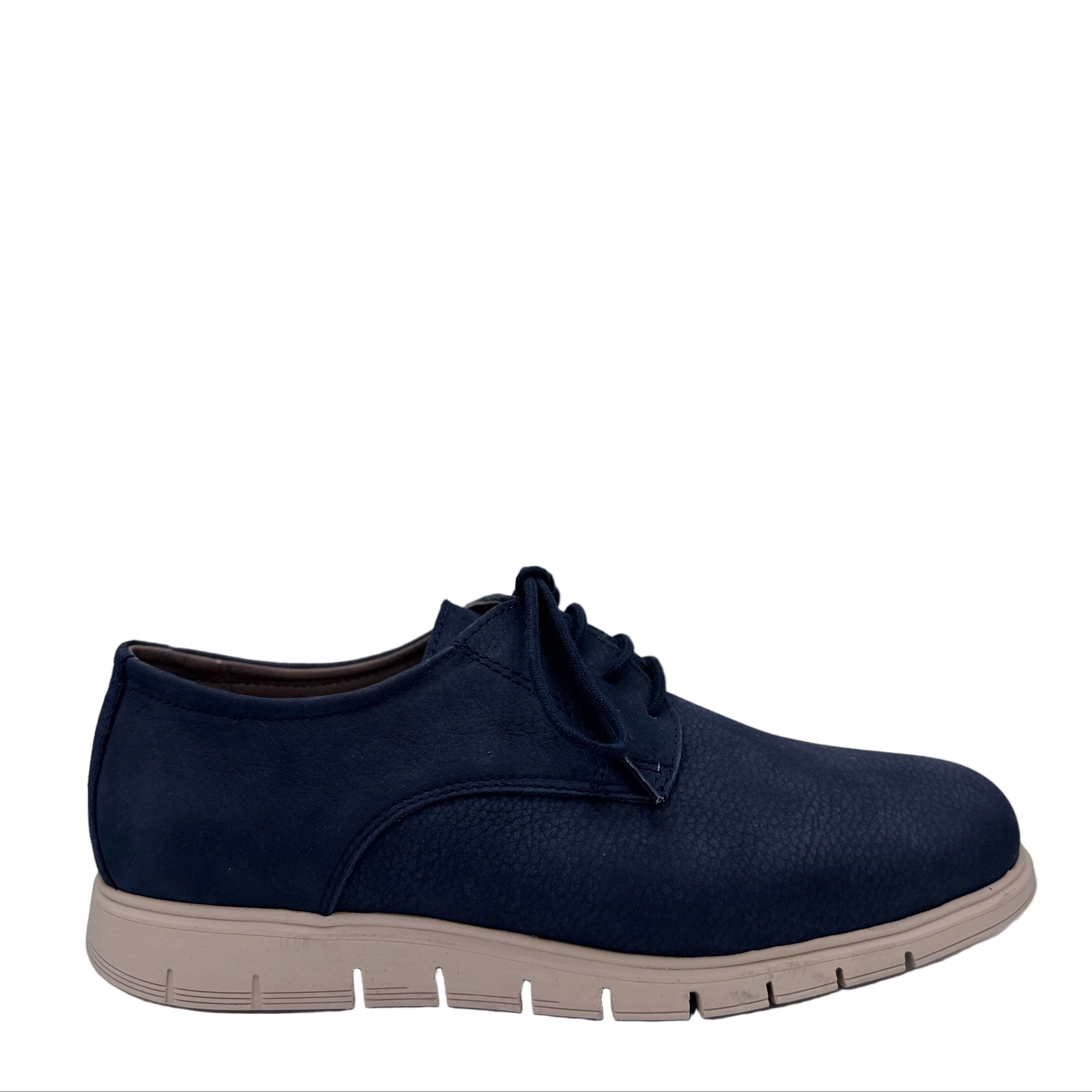 HALBSCHUH MIT SCHNÜRUNG BLAU