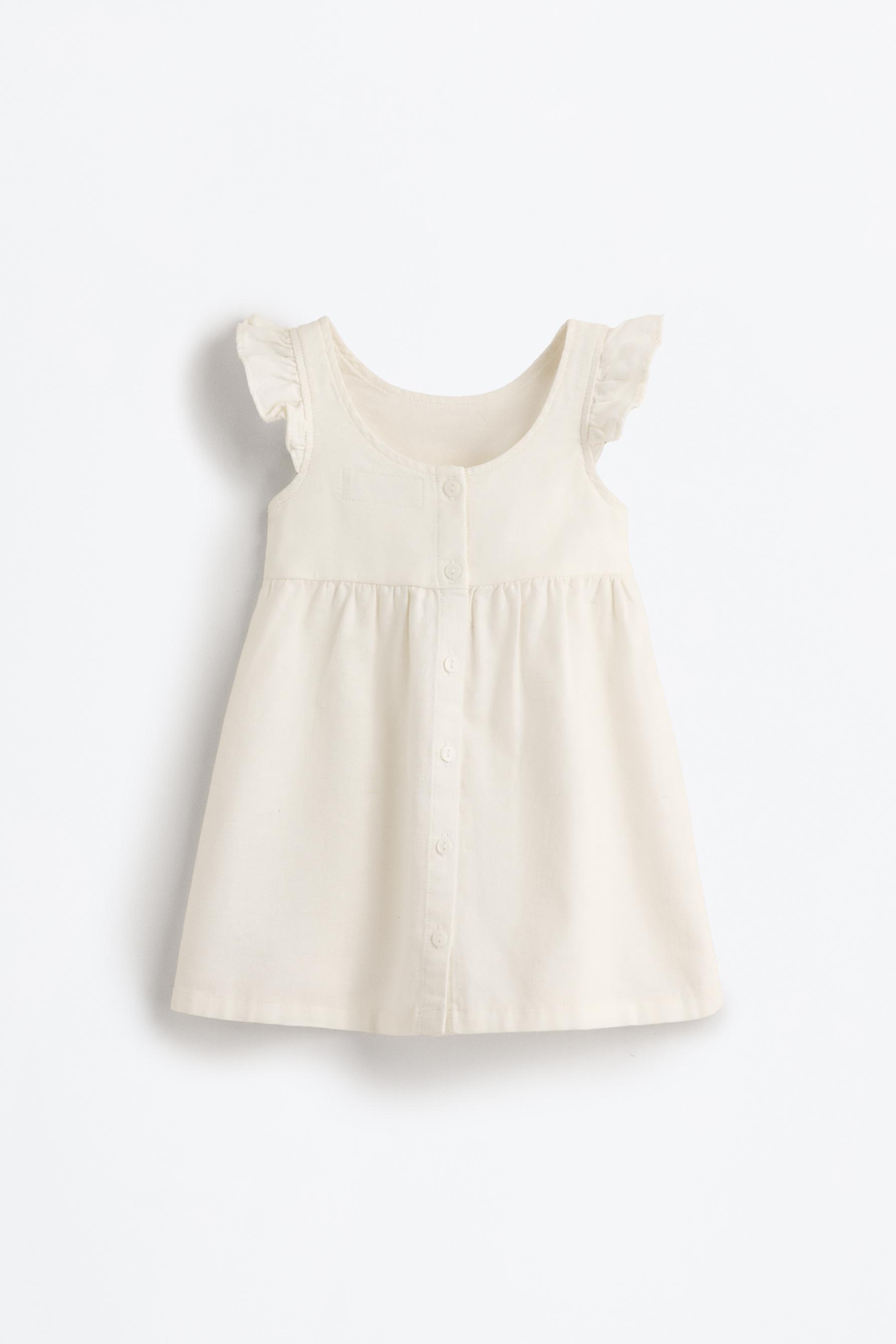 Vestido lino - algodón botones