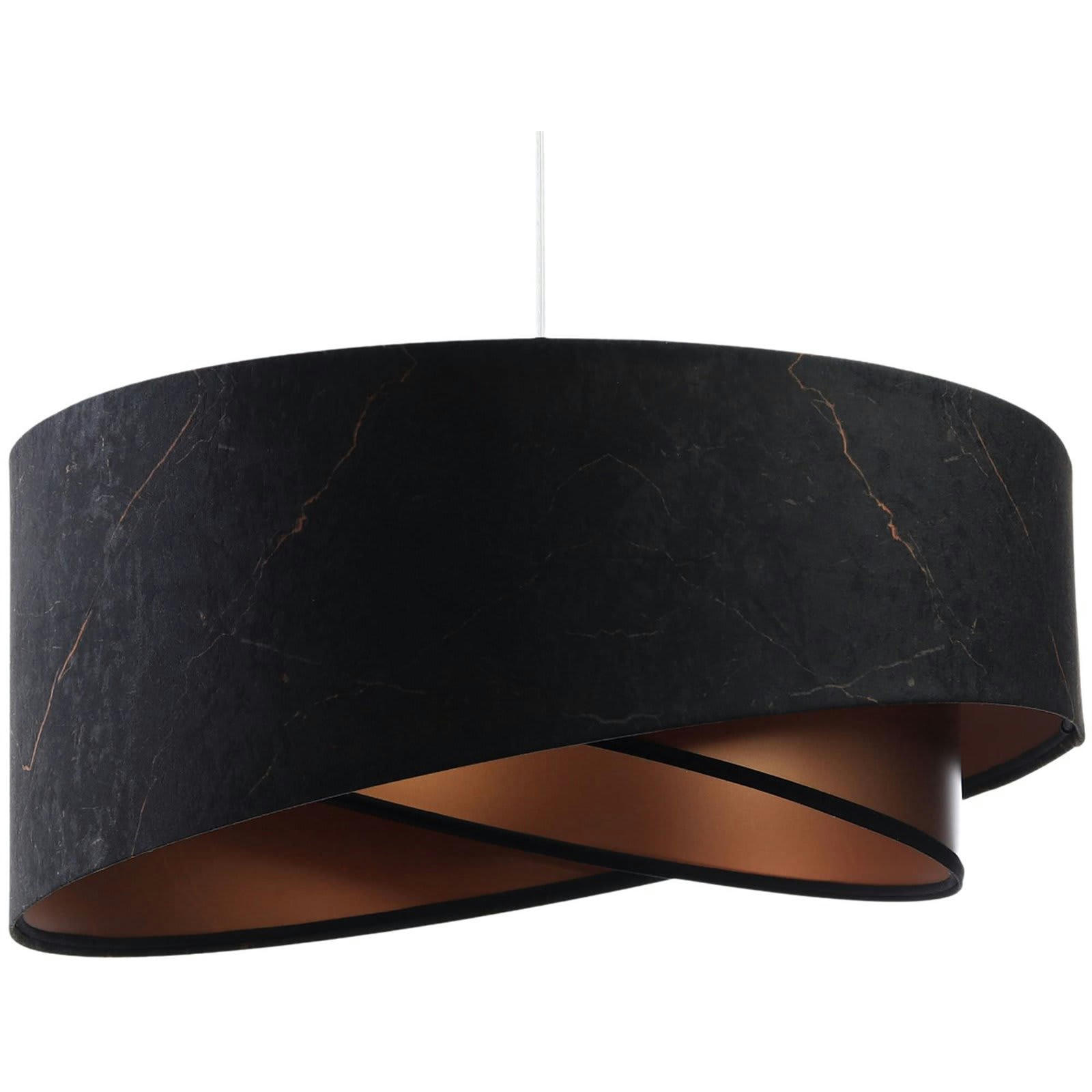 GALAXY - Suspension Tissu Noir 50x50x23 cm