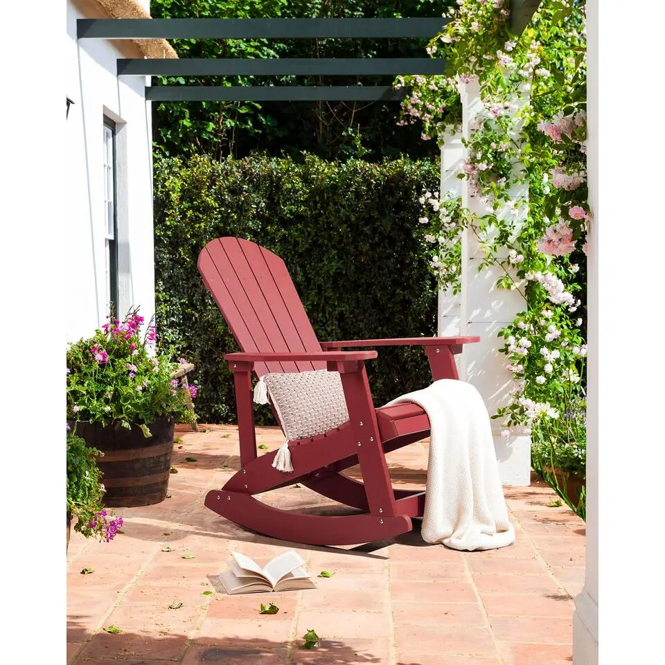 ADIRONDACK - Schommelstoel - Rood - Kunsthout