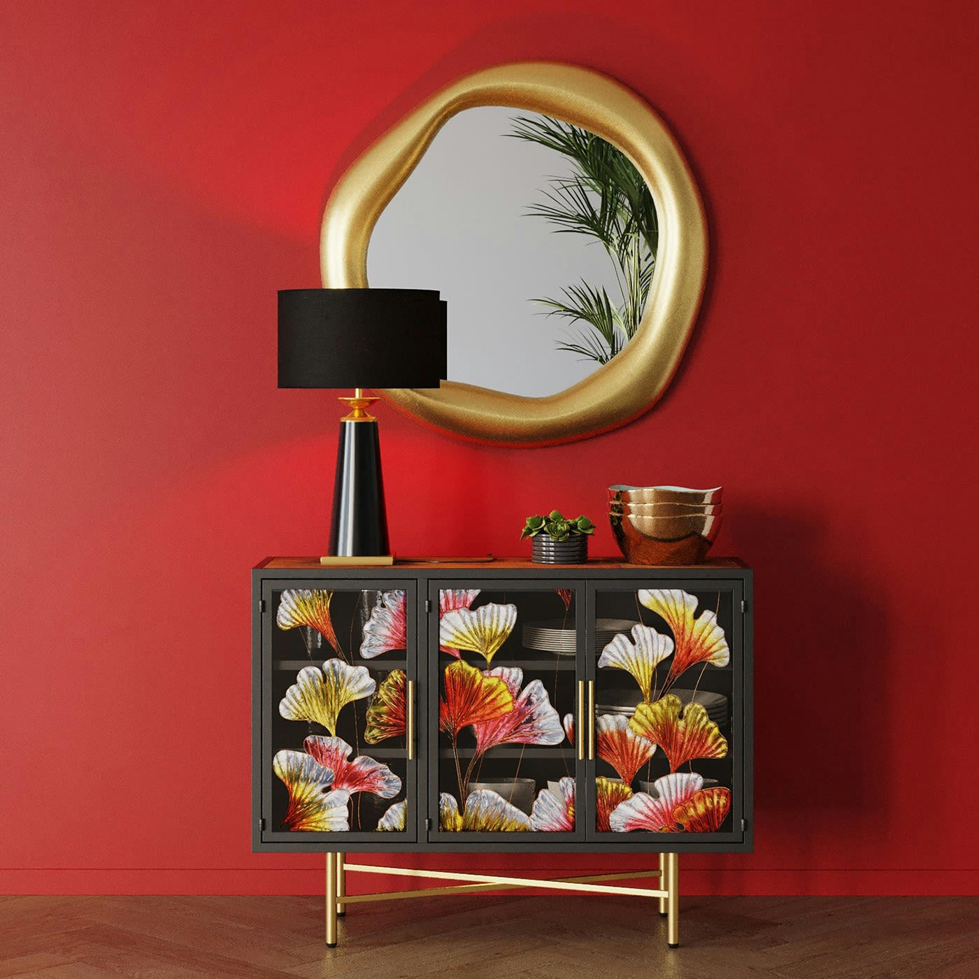 VOLARE - Miroir Volare 92x82cm doré Kare Design