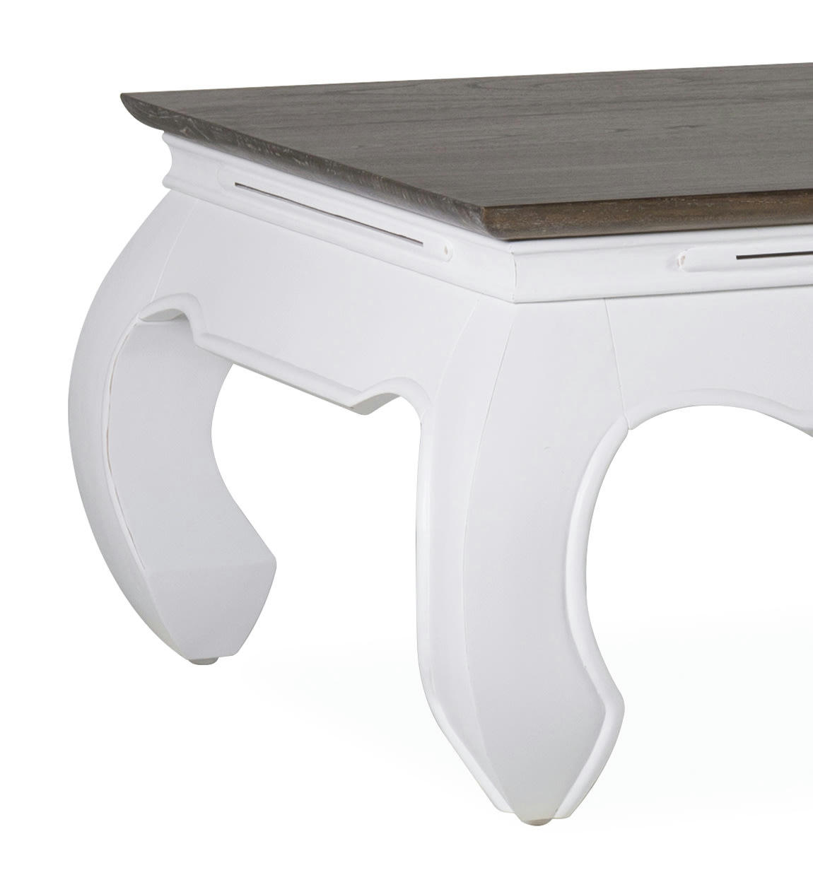 EVEREST - Table basse en bois marron et blanc L 60 cm