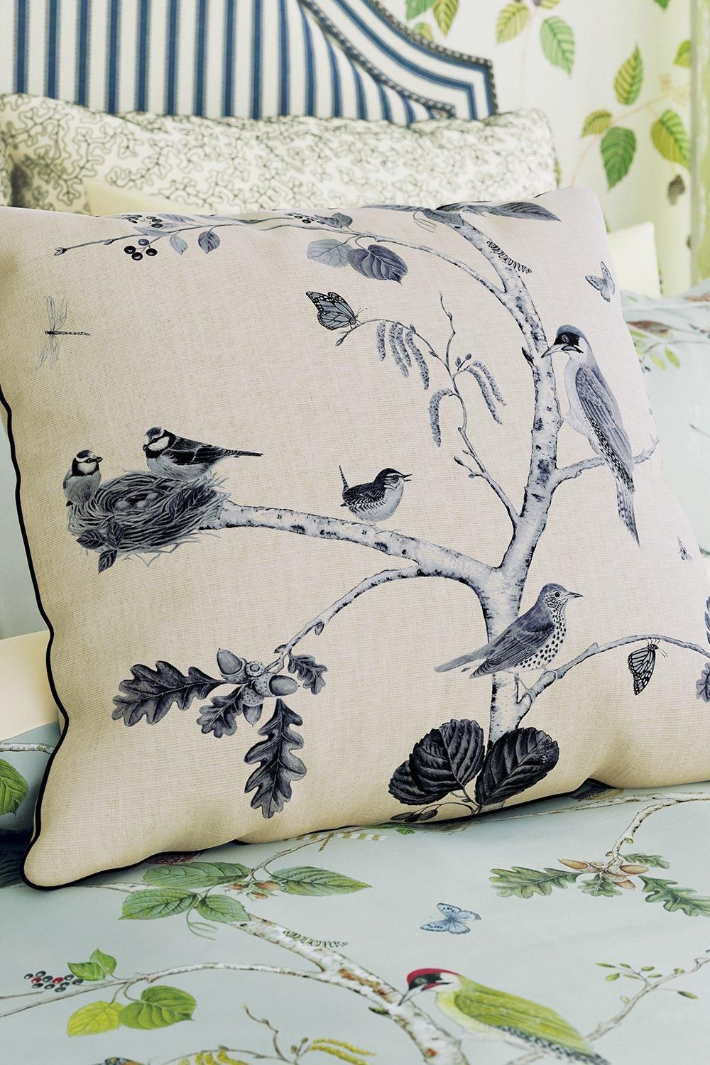 Sanderson Woodland Chorus' Cotton Cushion