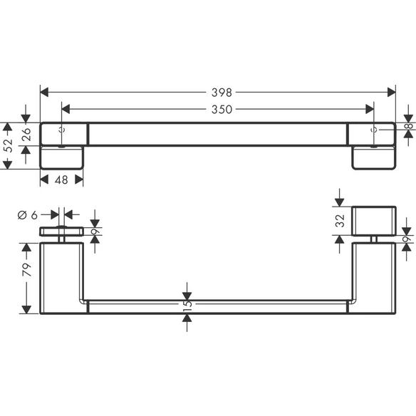 Türgriff, »AddStoris Q«, L: 39,8 cm, goldfarben
