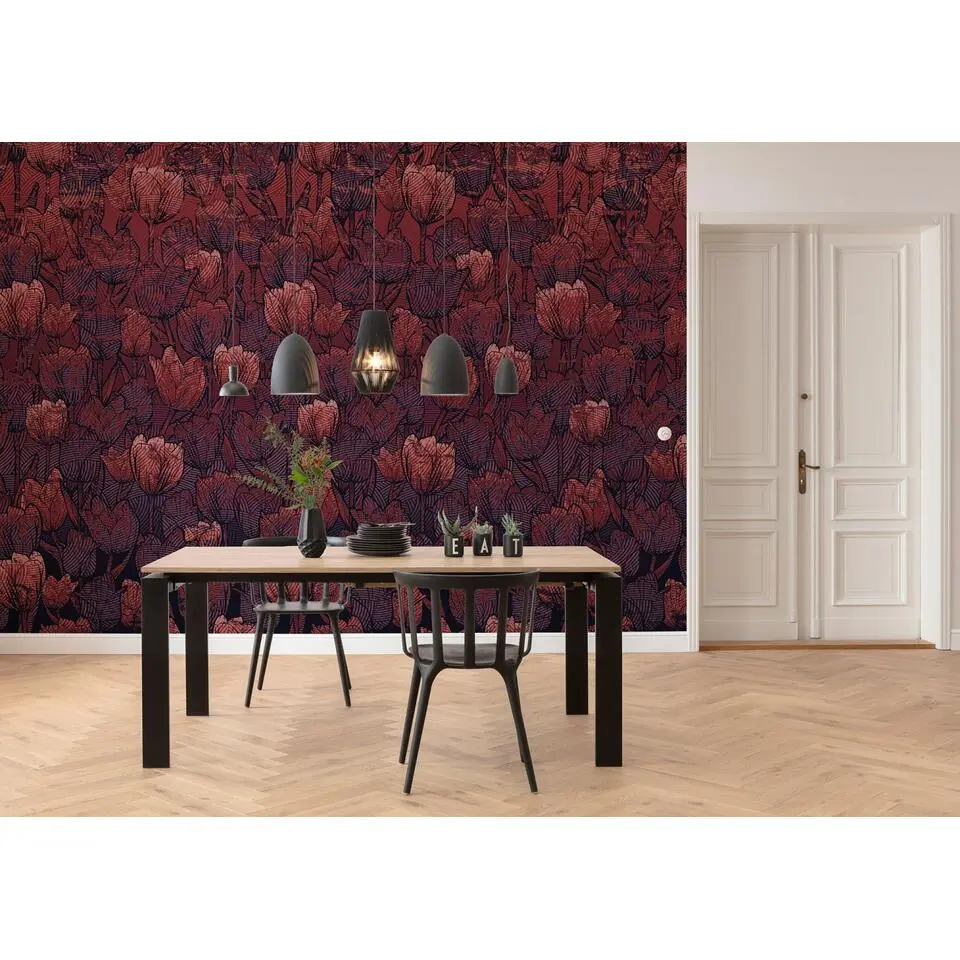 Sanders & Sanders fotobehang tulpen rood - 400 x 280 cm