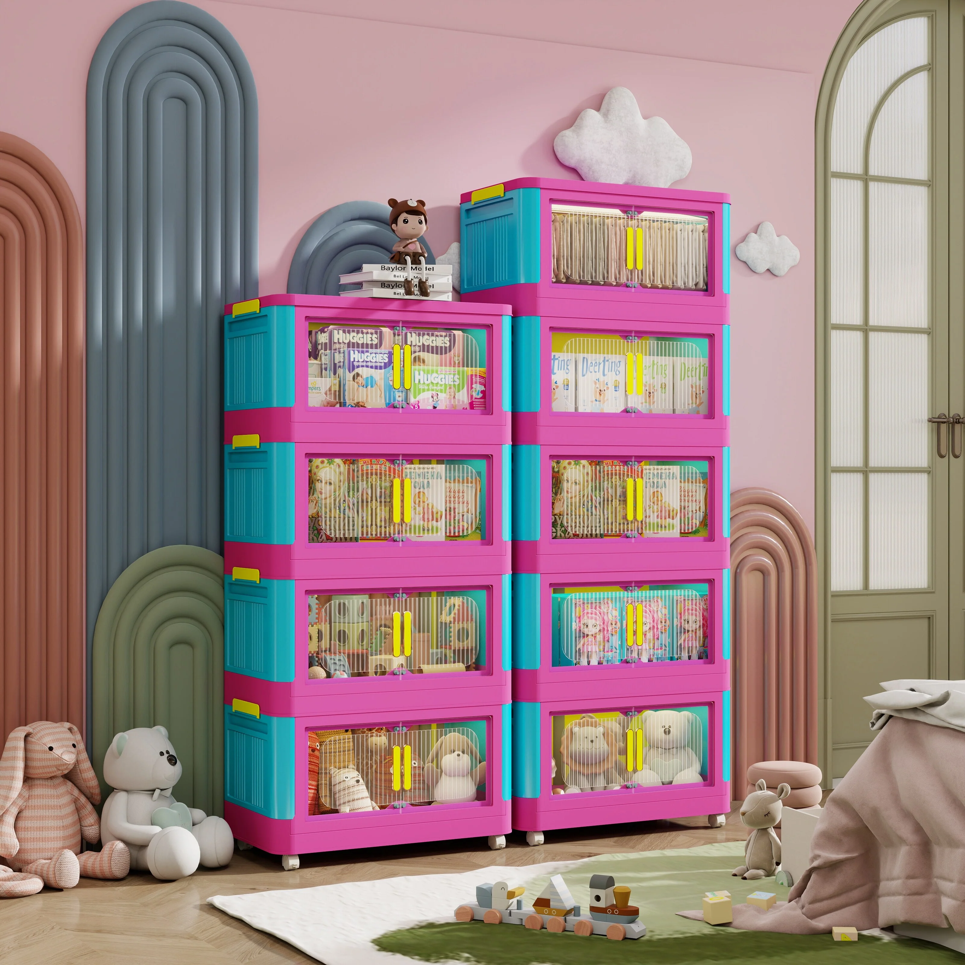 20 Side Wide Folding Storage Cabinet