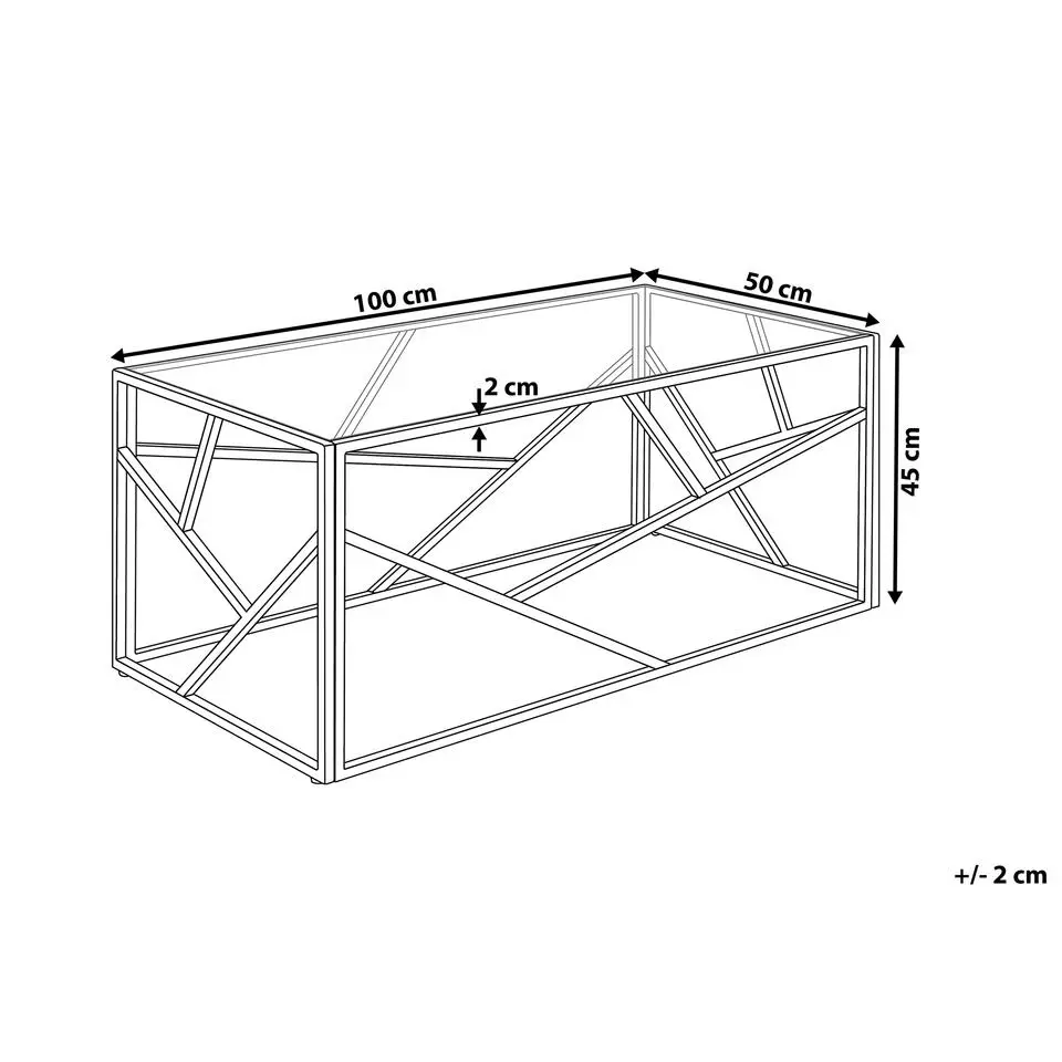 ORLAND - Salontafel - Goud - Glas