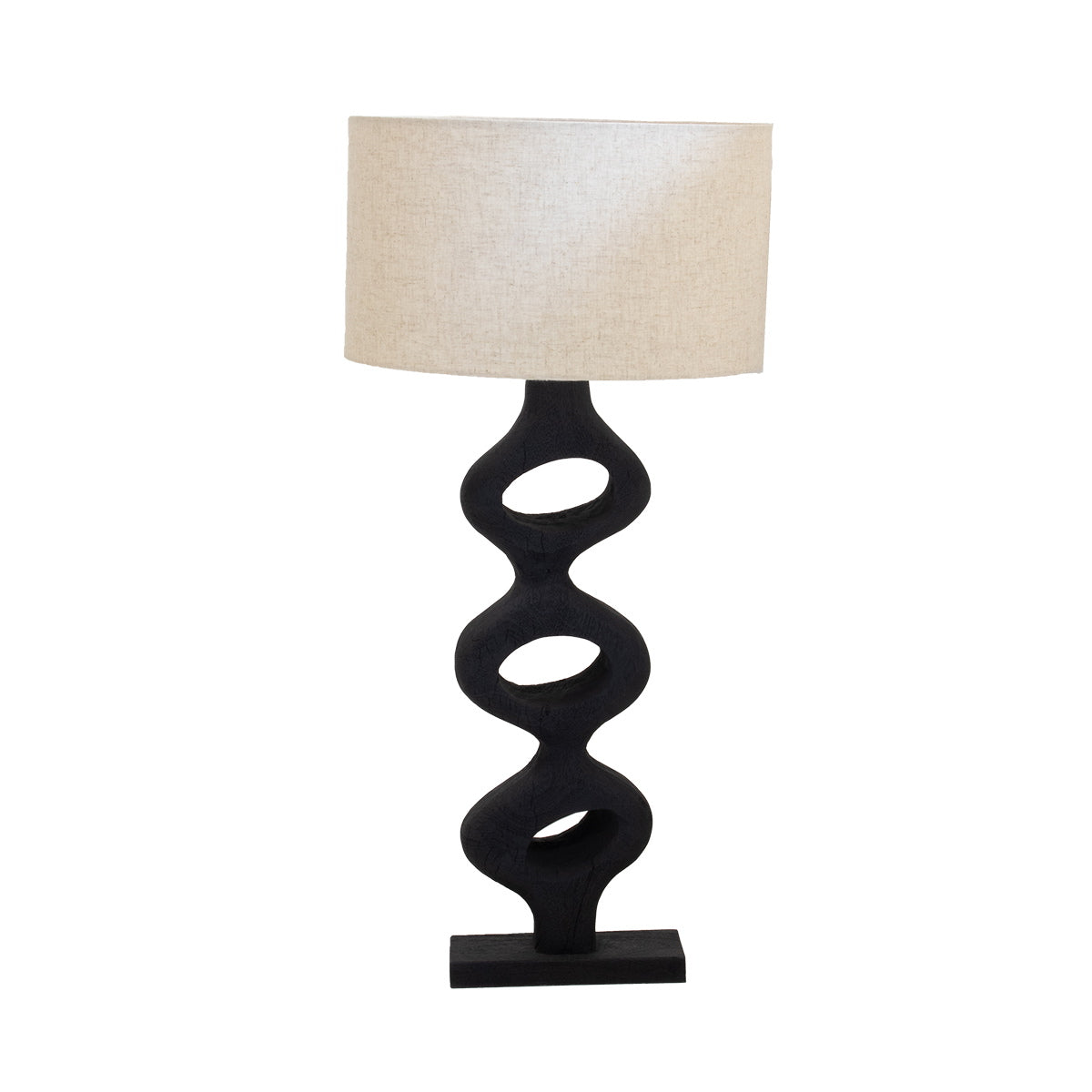 Giga Meubel Tafellamp Savio - Organisch - Zwart - 80cm