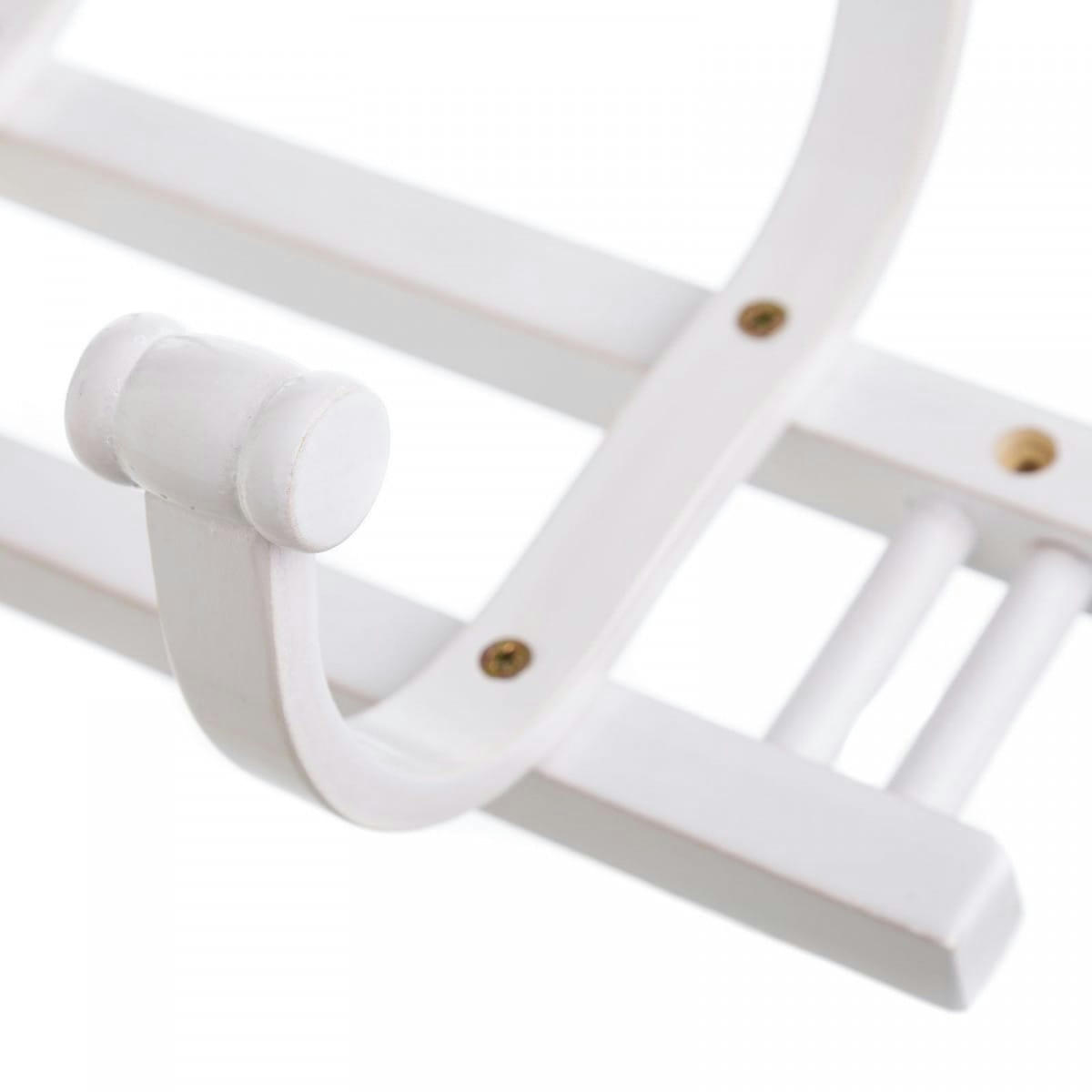 RÉTRO - Portemanteau mural en bois blanc