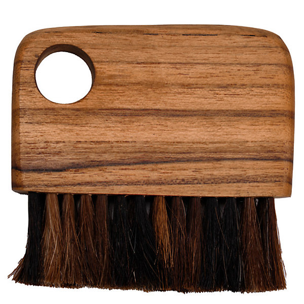 Lot de 2 petites brosses en bois de teck et poils de vache - ZUKO 01