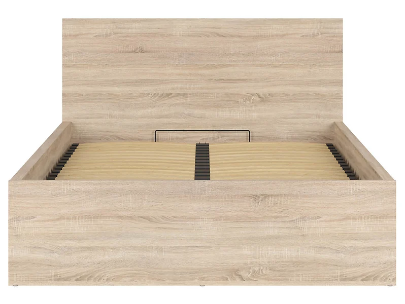 Łóżko Tetrix 140x200 ze stelażem i pojemnikiem dąb sonoma