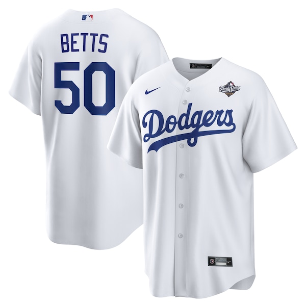Mookie Betts Los Angeles Dodgers Nike 2025 World Series Home Replica Player Jersey - White