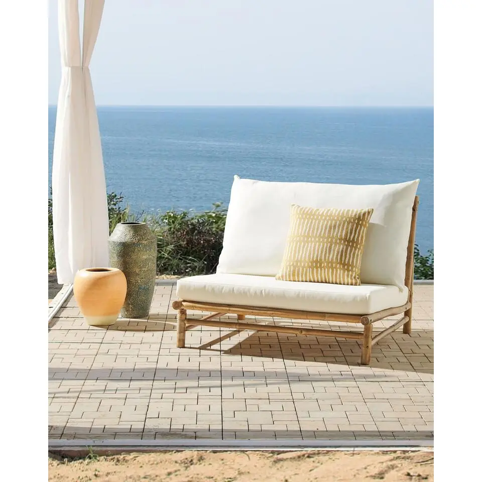 TODI - Fauteuil - Lichthout/Wit - Bamboe