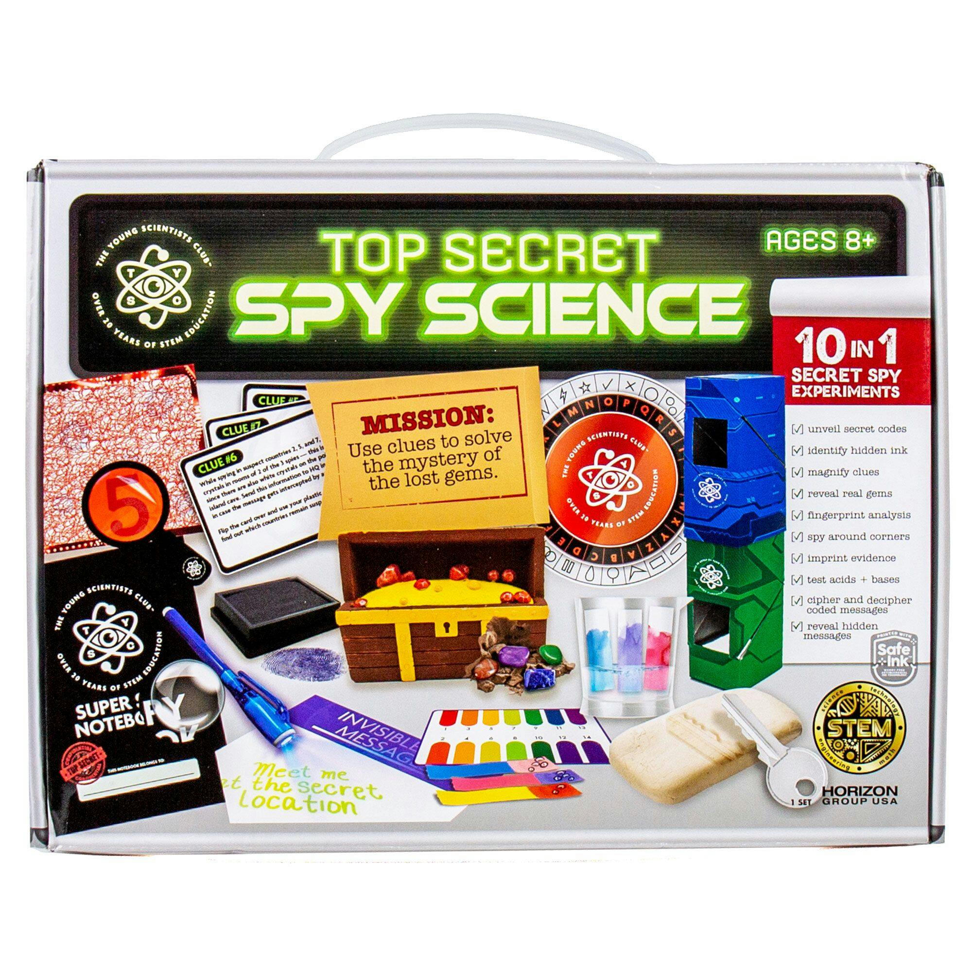 The Young Scientist Club Top Secret Spy Science Kit, Ages 8+