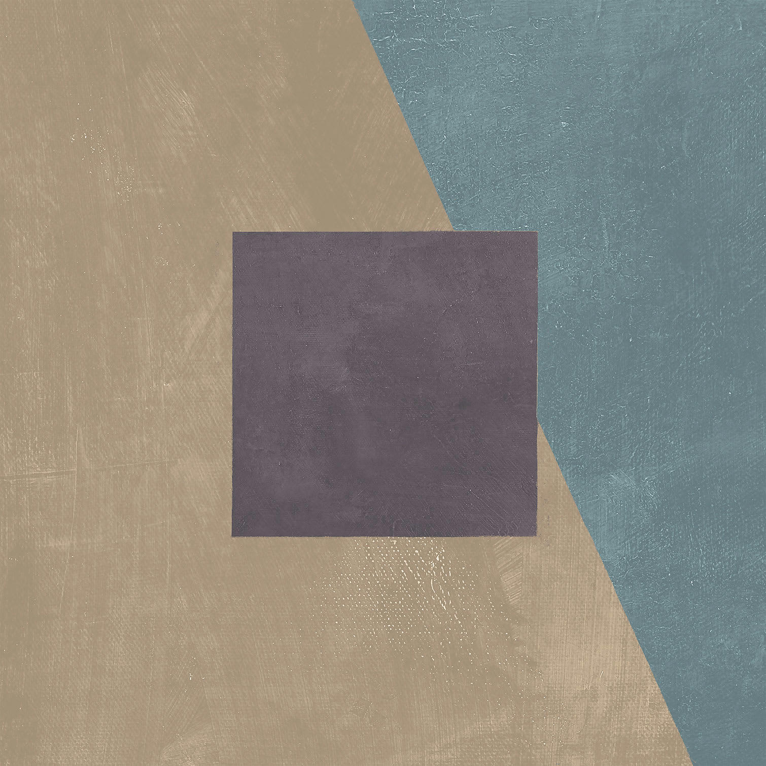 - Tableau Soie bleue sarcelle imprimé sur toile 50x50cm