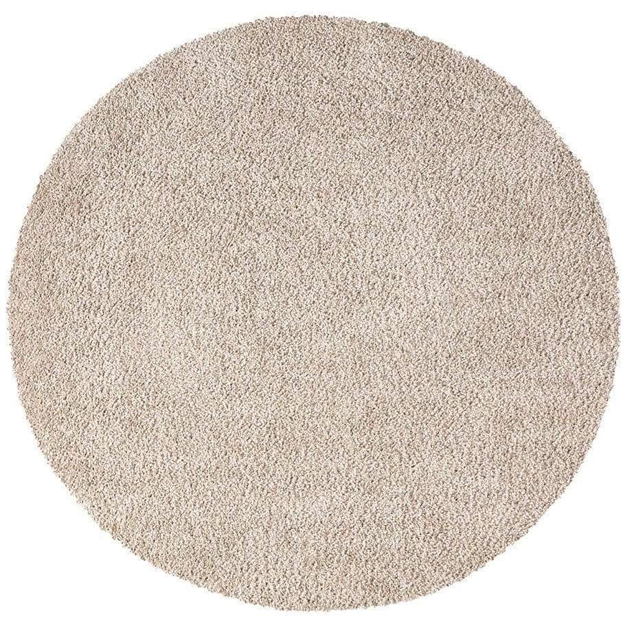 SOFTY - Tapis à poils longs rond SOFTY sable 160x160cm