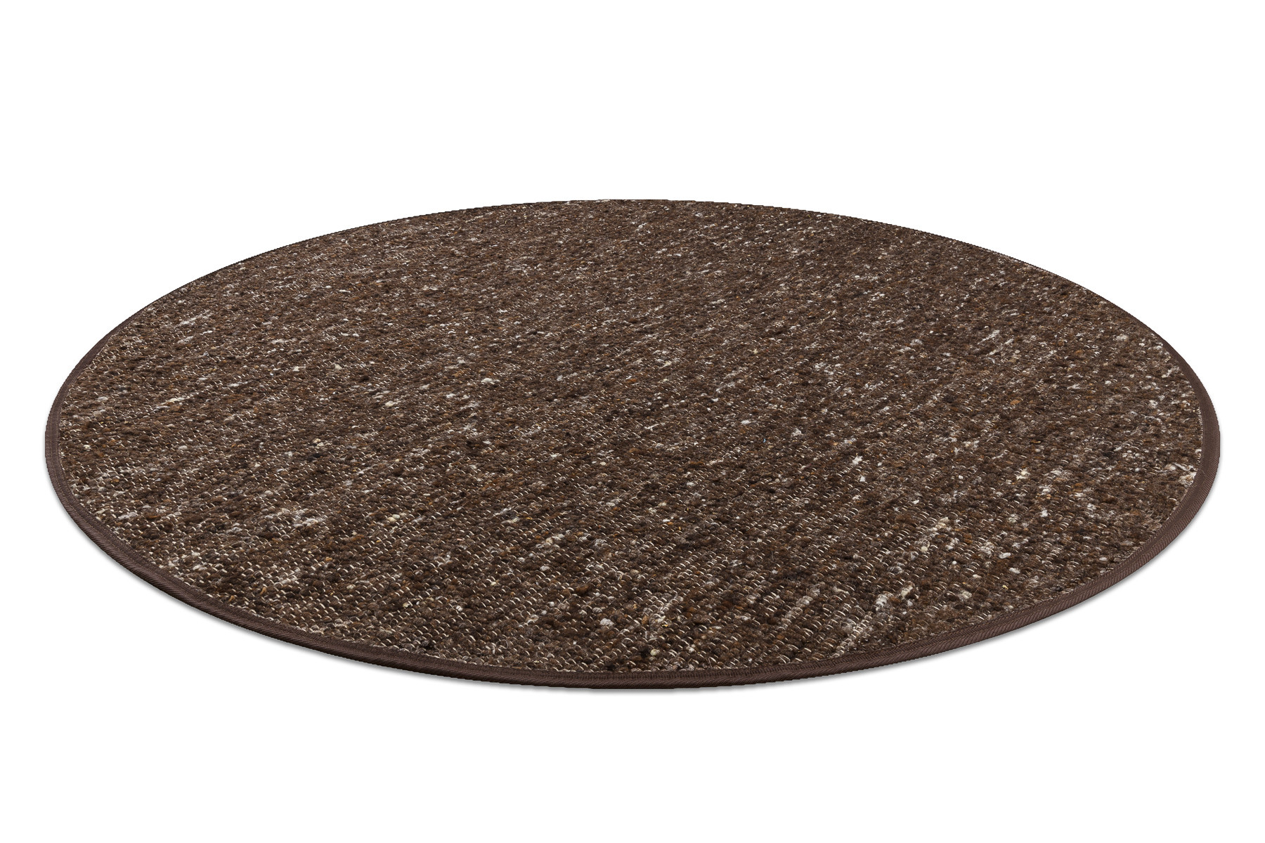 Dywan NEPAL 2100 tabac brązowy - wełniany, dwustronny, koło 100 cm