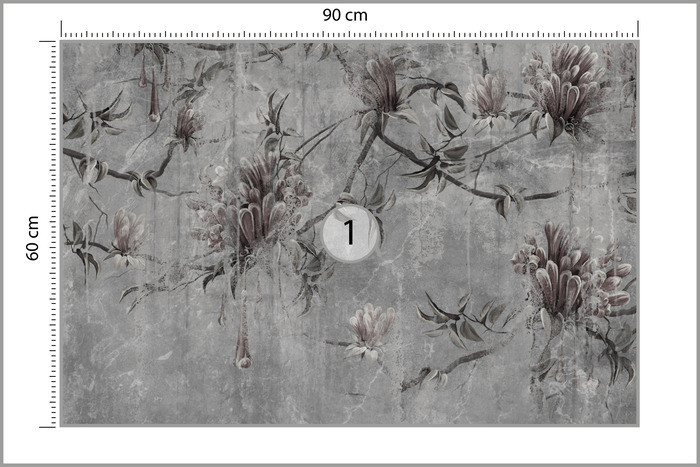 Fototapeta Kwiaty na teksturowanym tle 90x60cm