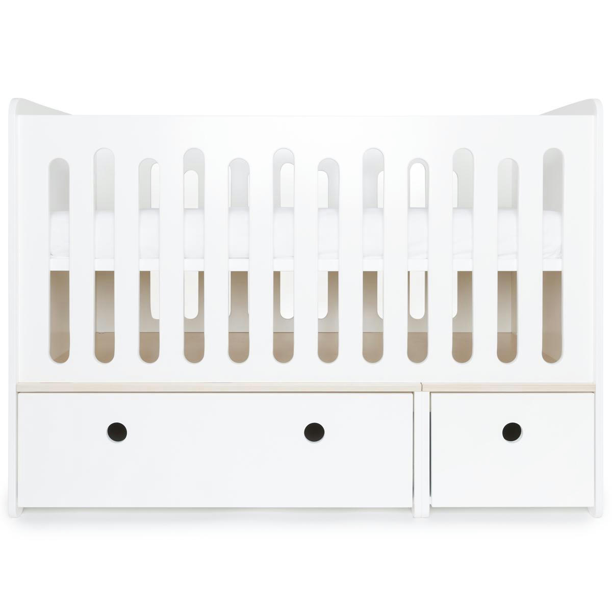 COLORFLEX - Lit bébé évolutif 70x140cm façades blanc