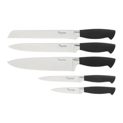 Stanley Rogers Framed Acacia Knife Block 6 Piece 41413 Wood Block & Steel Knives