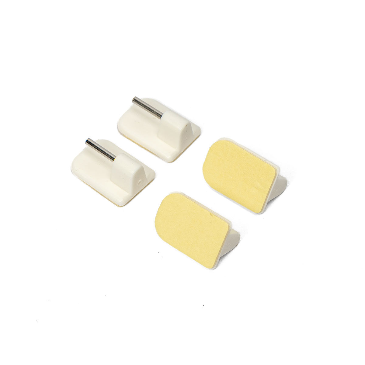 Conjunto de 4 suportes adesivos brancos