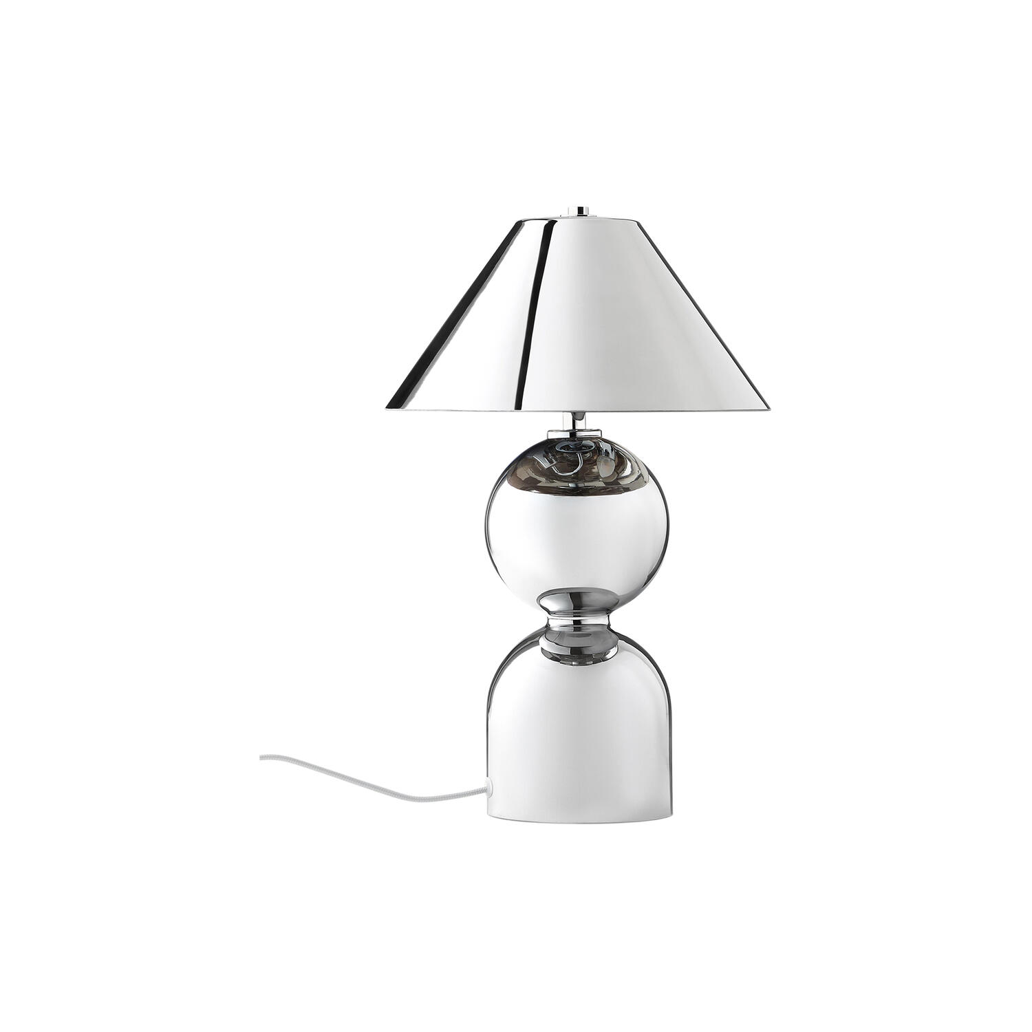 Danielle Mirror Glass Table Lamp, chrome