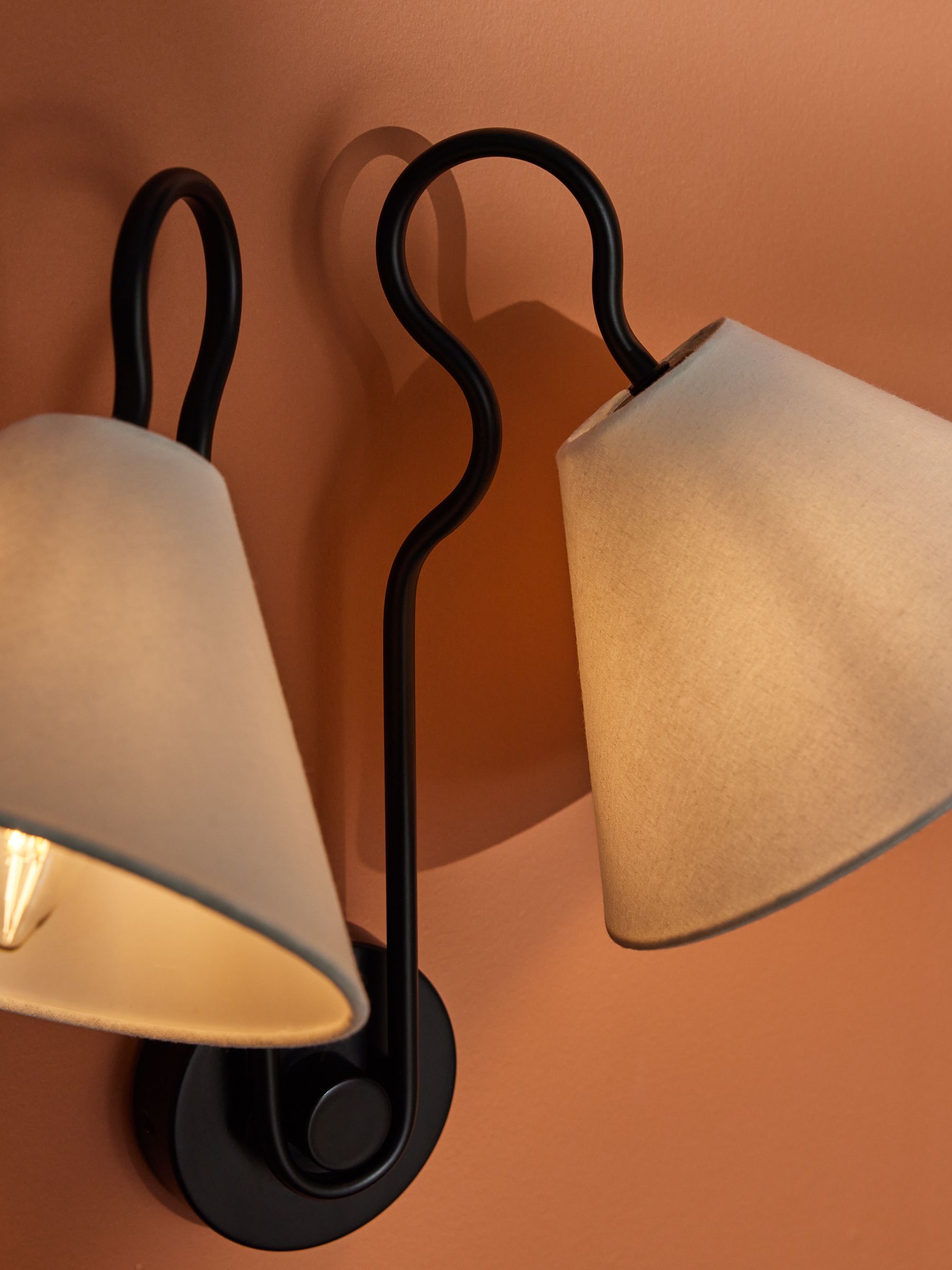 Madelyn Double Wall Light in Black