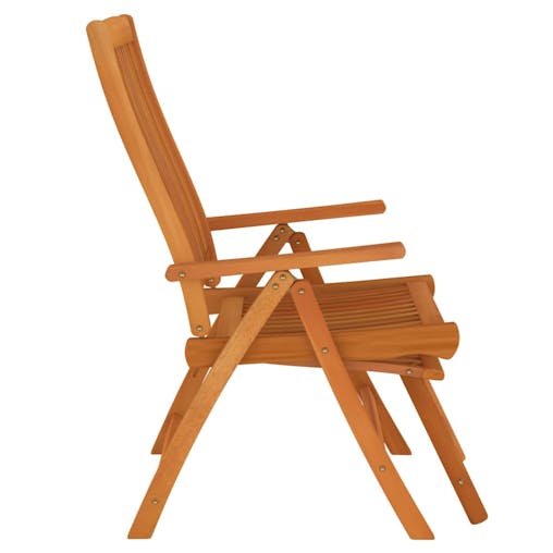 NNEVL Folding Garden Chairs with Footrests 2 pcs Solid Wood Eucalyptus