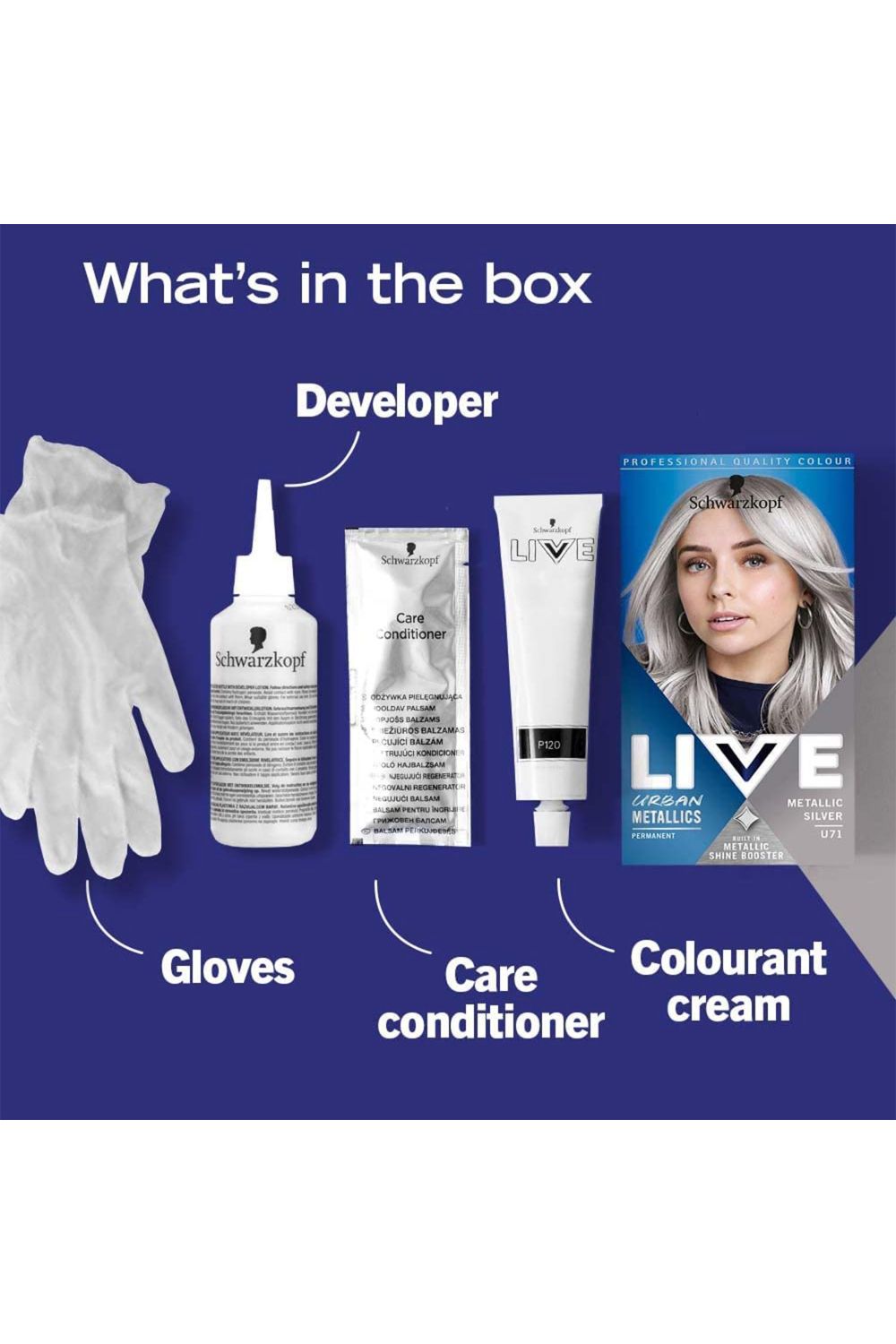 Schwarzkopf LIVE Ultra Violet 'Hair Dye' Colour   Lift L76 3x