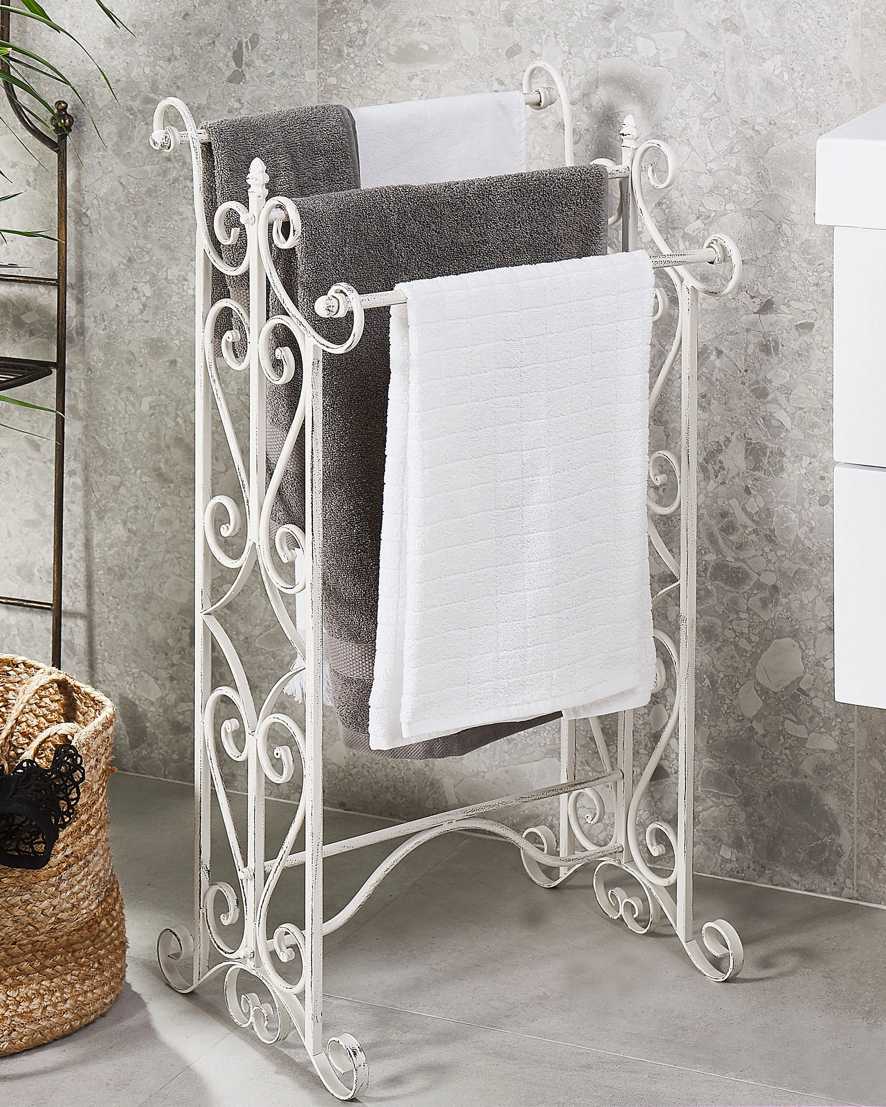 Towel Stand CHILLAN Metal White