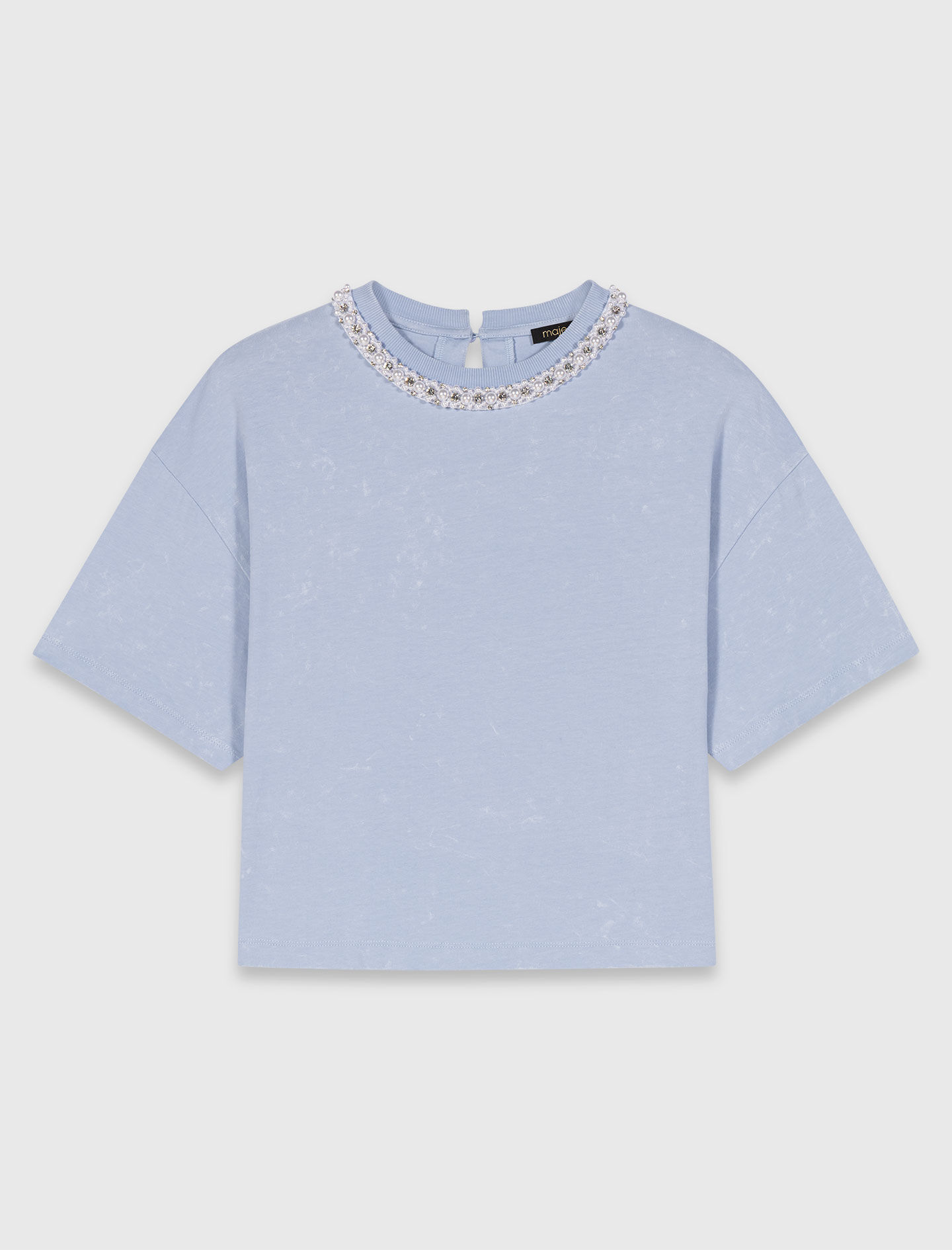 Tee shirt à col bijou