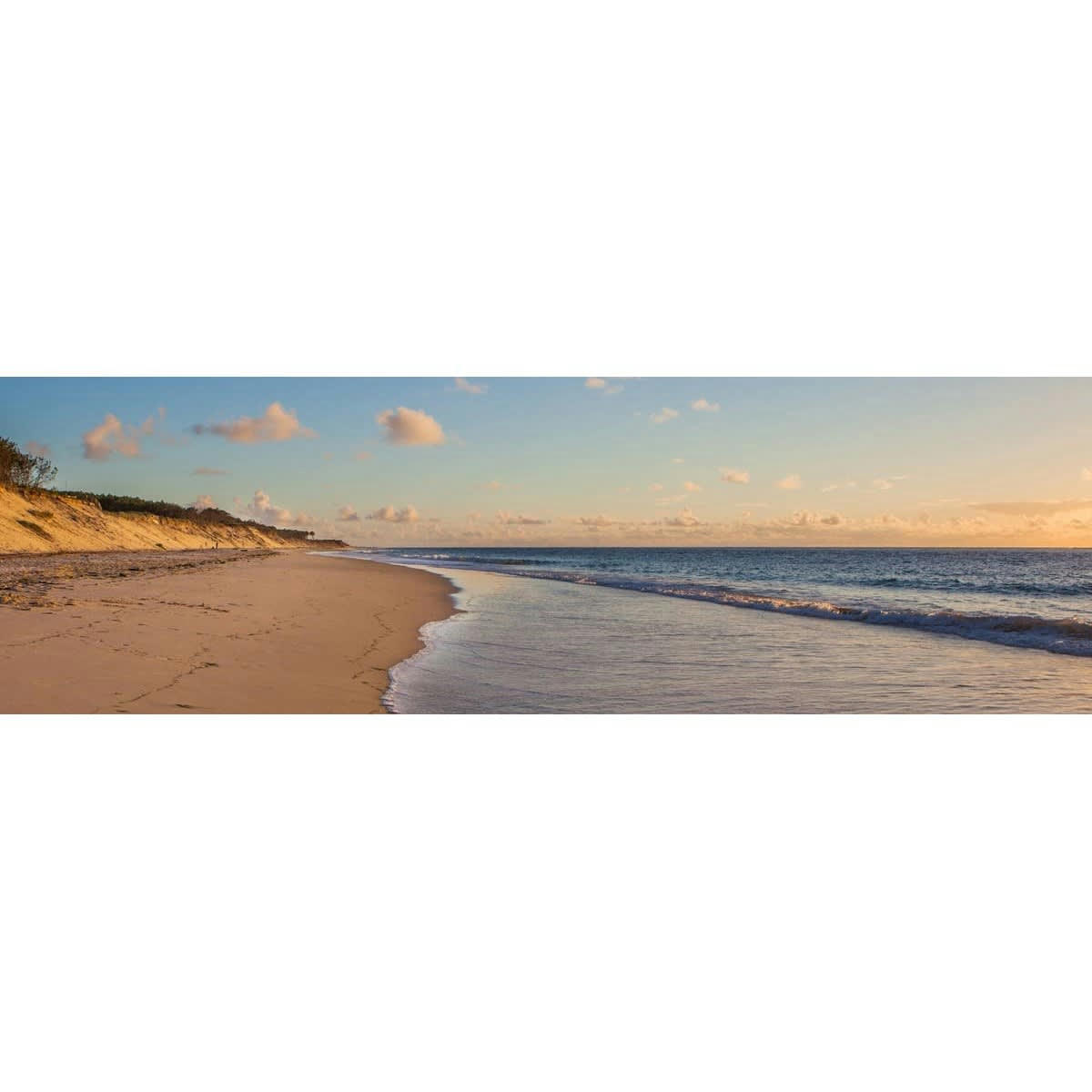 PLAGE - Tableau sur toile marée haute 30x97 cm