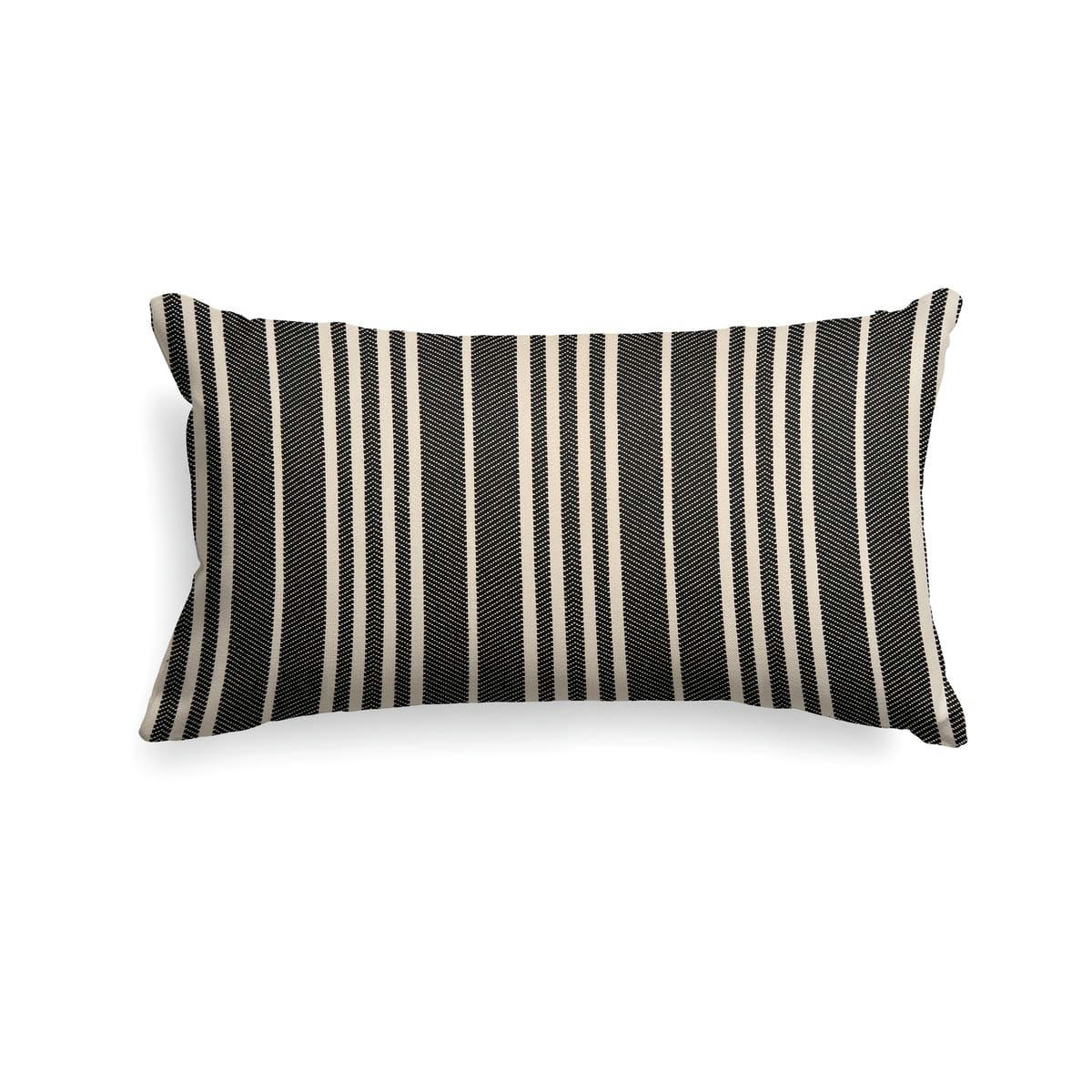 SOURAIDE - Housse de coussin coton Noir 25x45 cm