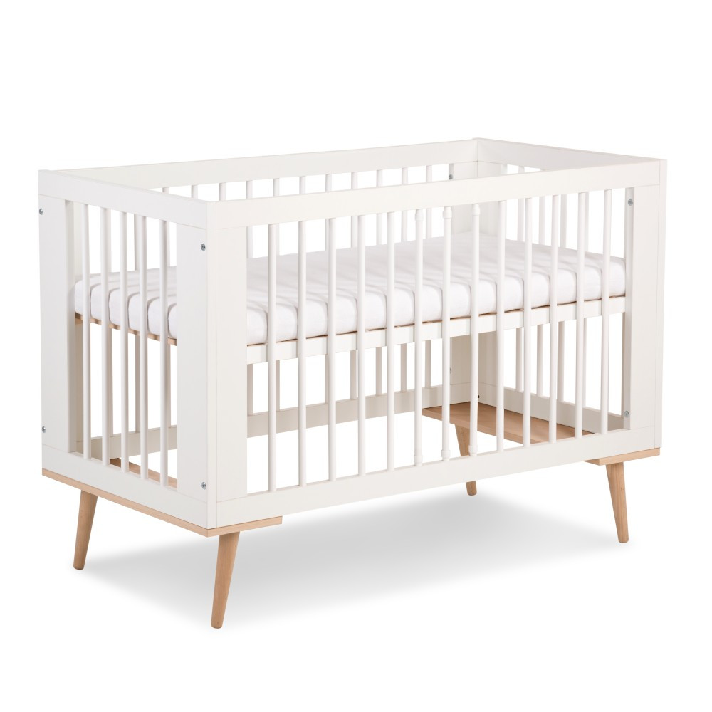 Łóżeczko dziecięce SOFIE 120x60 białe/buk