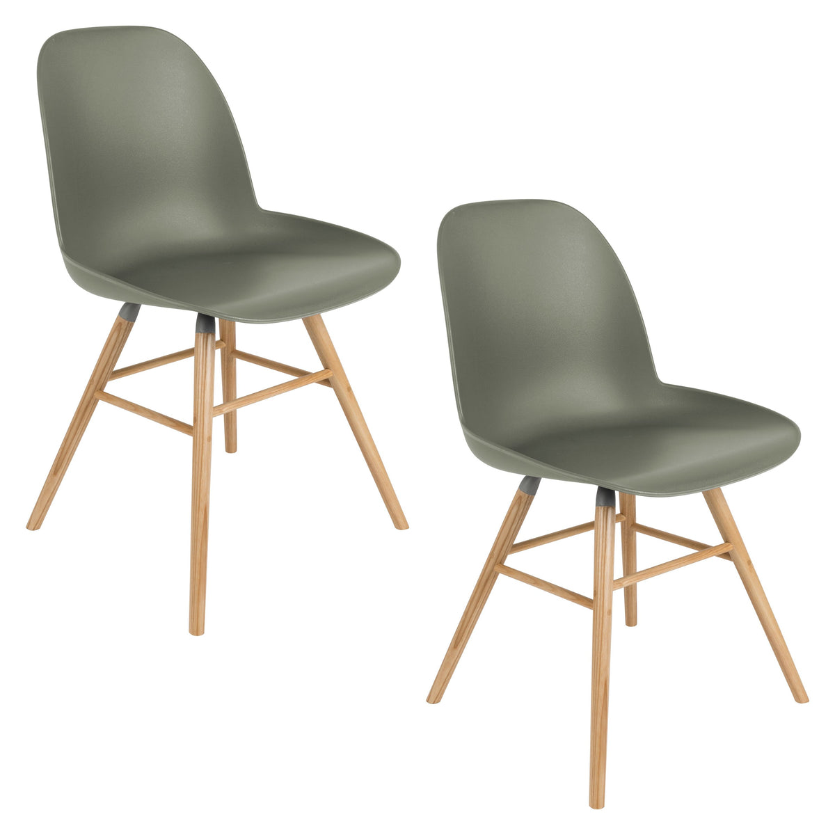 Zuiver Albert Kuip Eetkamerstoelen Groen - Set van 2