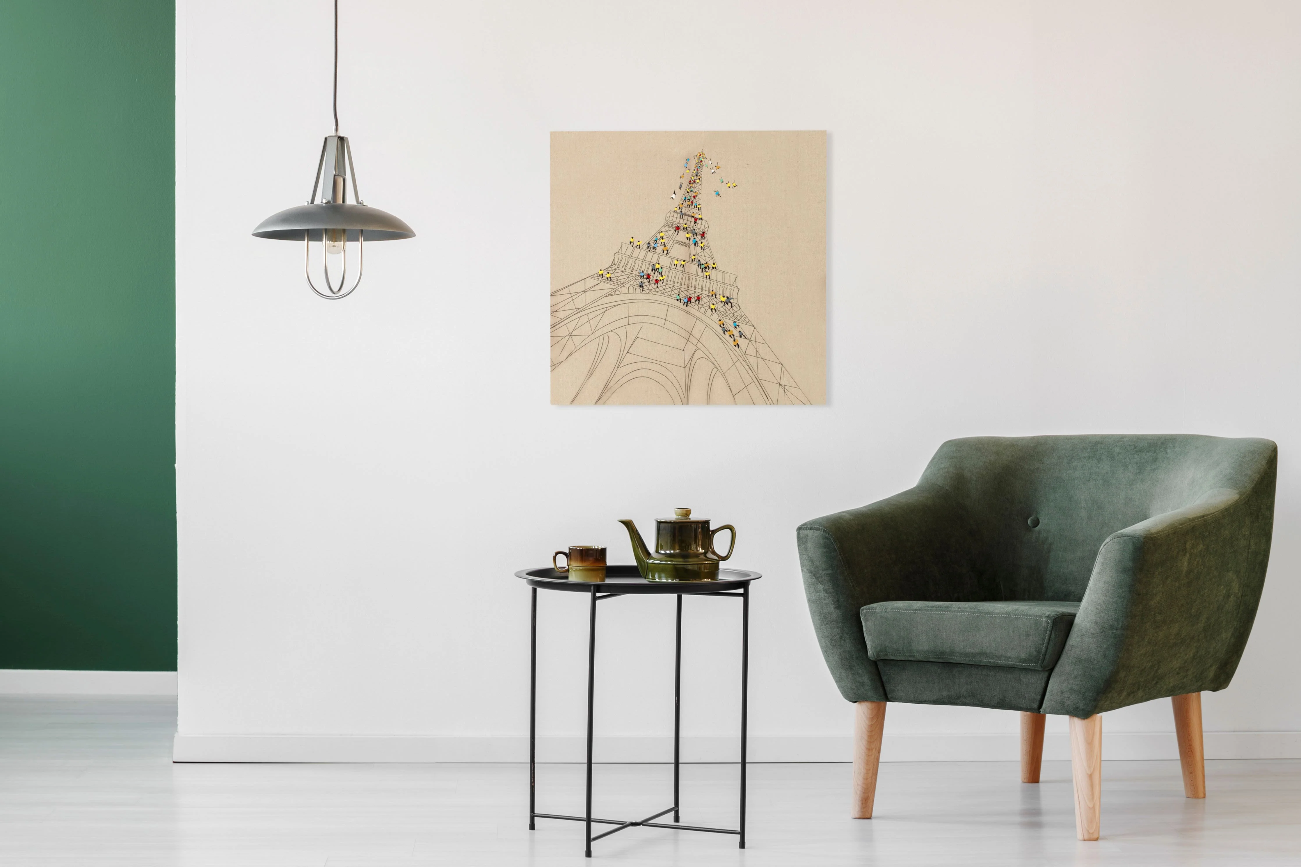 Decoratief wandobject Trip To Paris 80cm x 80cm