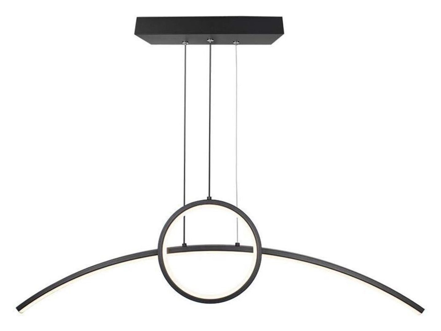 Lampa wisząca VT-7766 LED 2-punktowa metalowa czarna