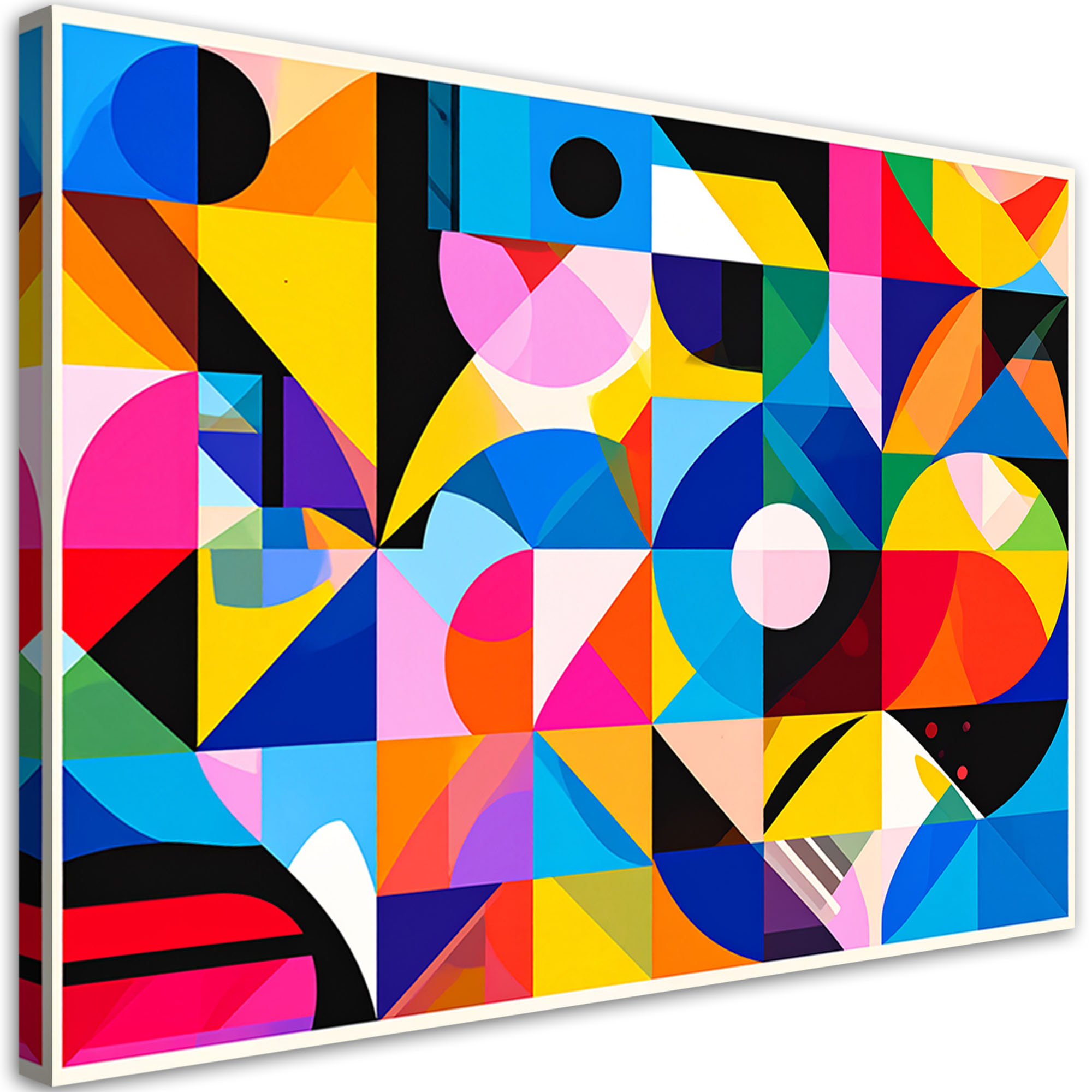 Obraz w stylu Bauhaus do salonu biura sypialni, Abstrakcja Kolorowa 30x20