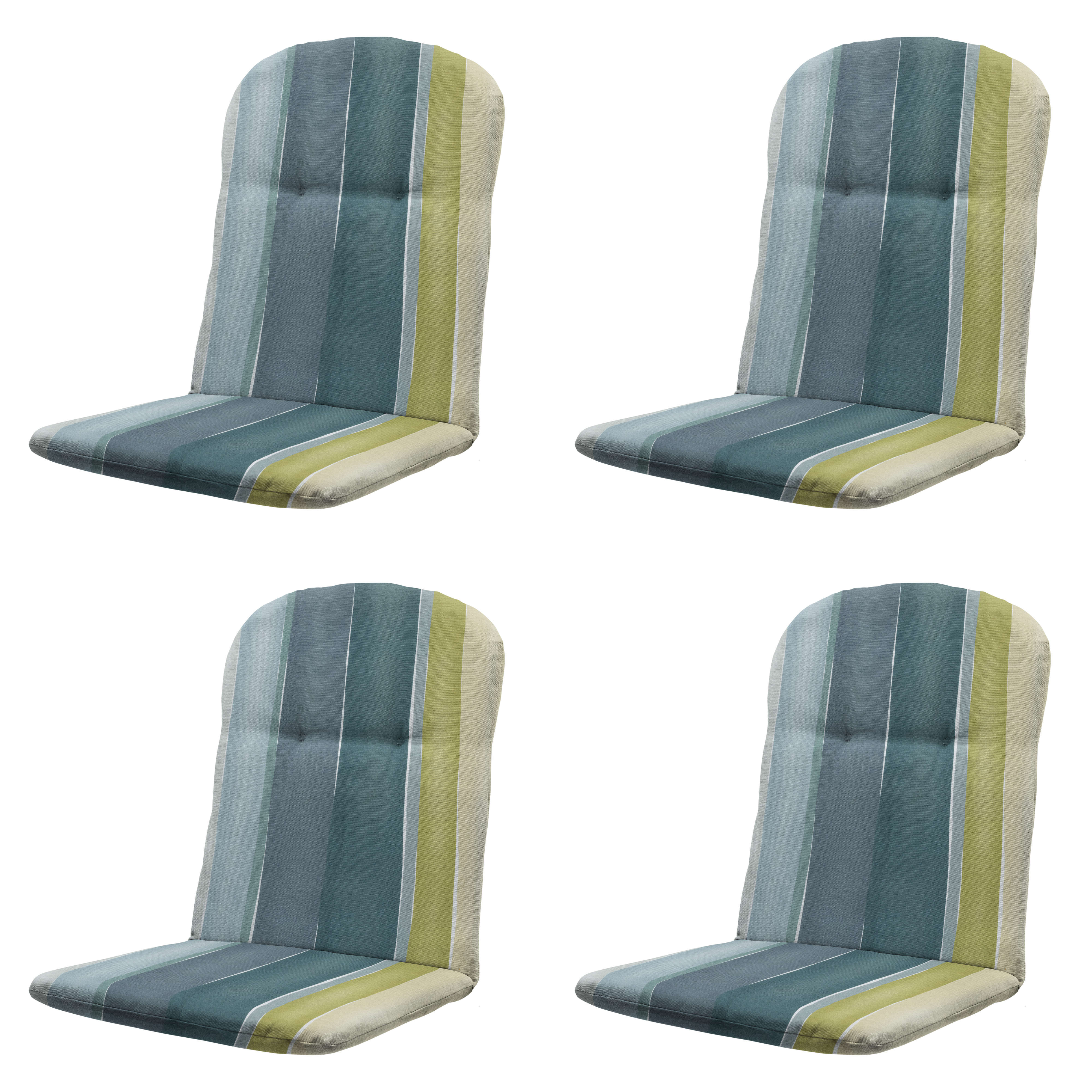 Madison kuipstoelkussen hoge rug Nox - mulitkleur - 96x45x3,5cm - set van 4