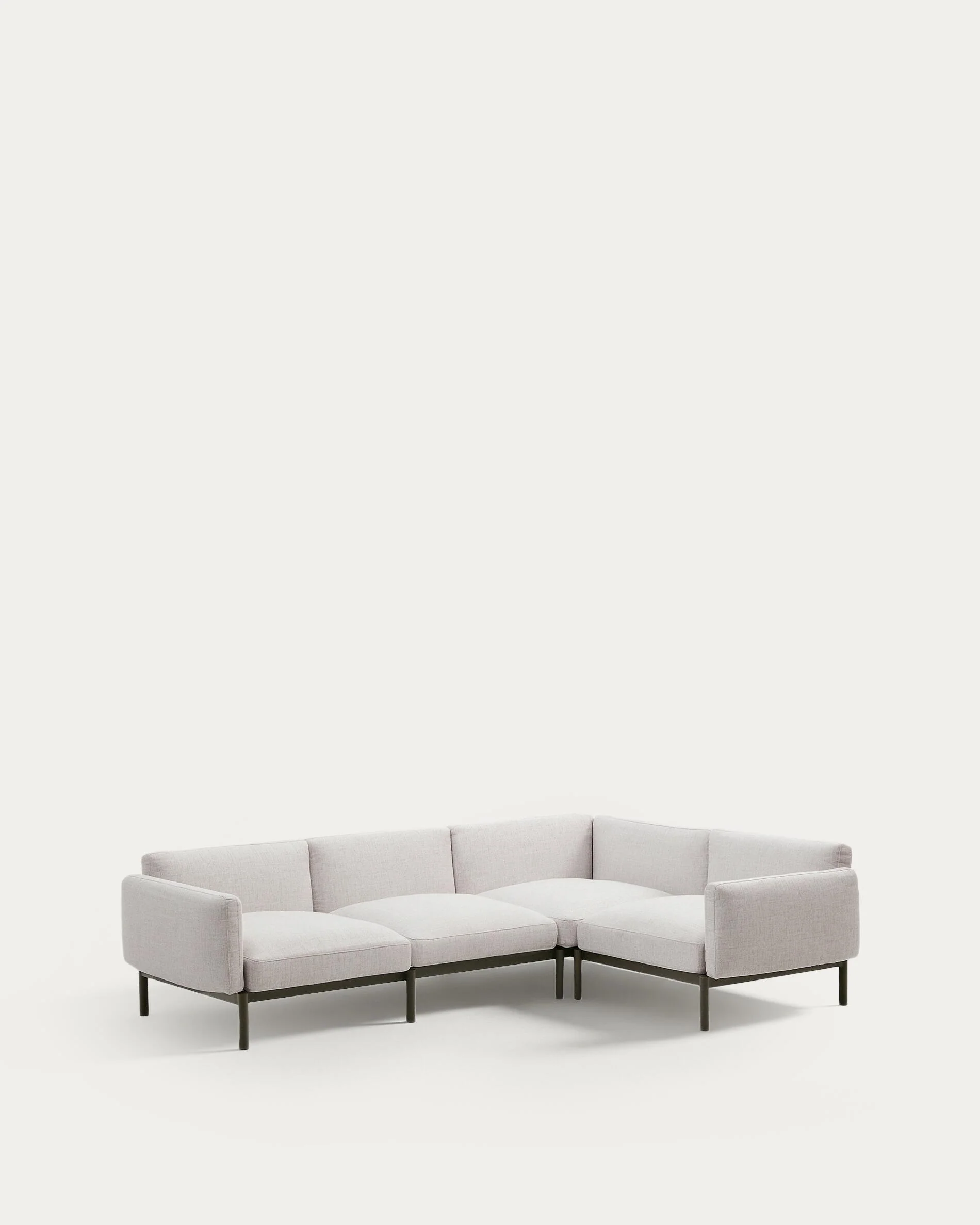 Sorells modular 5-seater outdoor corner sofa in aluminium with green finish 276 x 191,5 cm