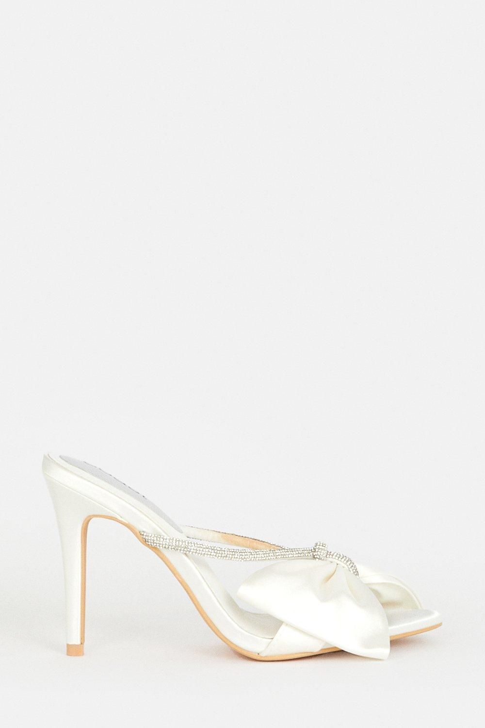 Coast Satin Bow Open Toe Heel