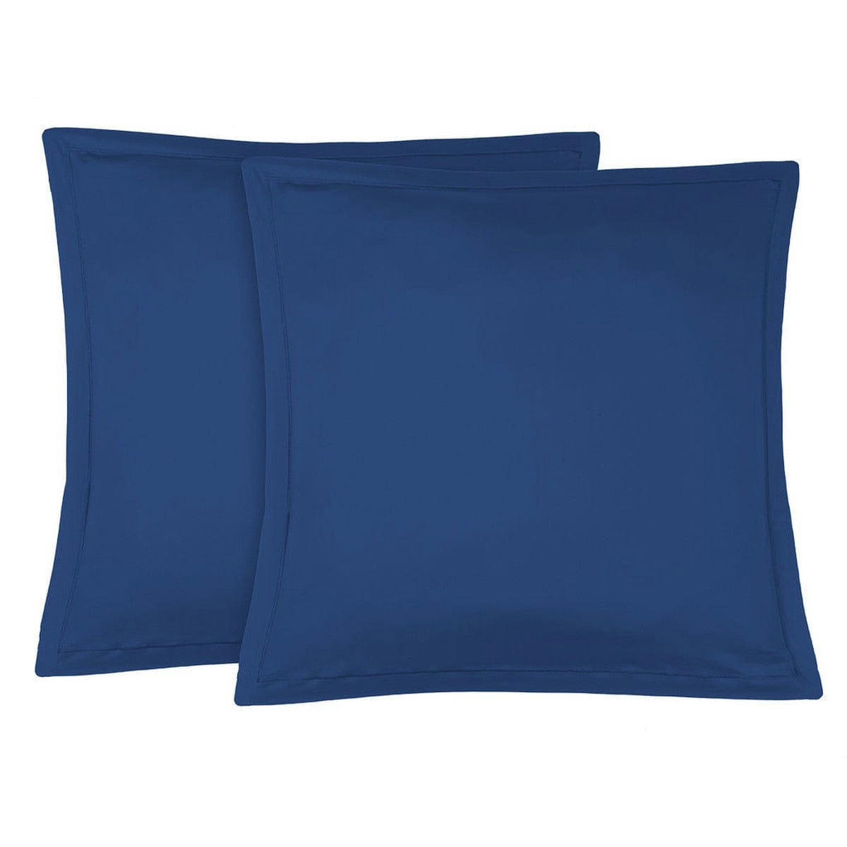 JULIA - Taie d'oreiller (x2) satin de coton  65x65 bleu indigo