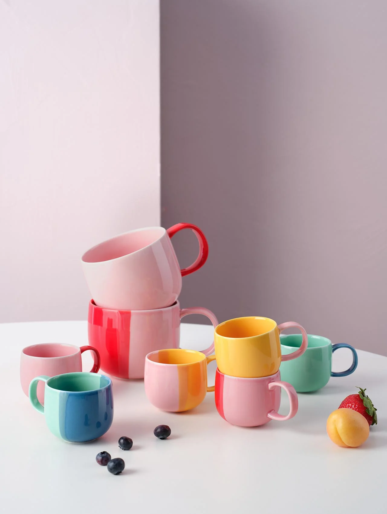 espressotasse, strawberry smoothie
