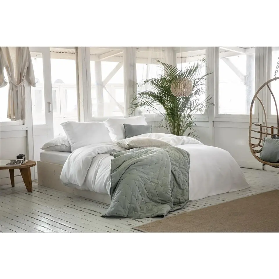 Walra - Dekbedovertrek Vintage Satin - 240x220 cm - Wit