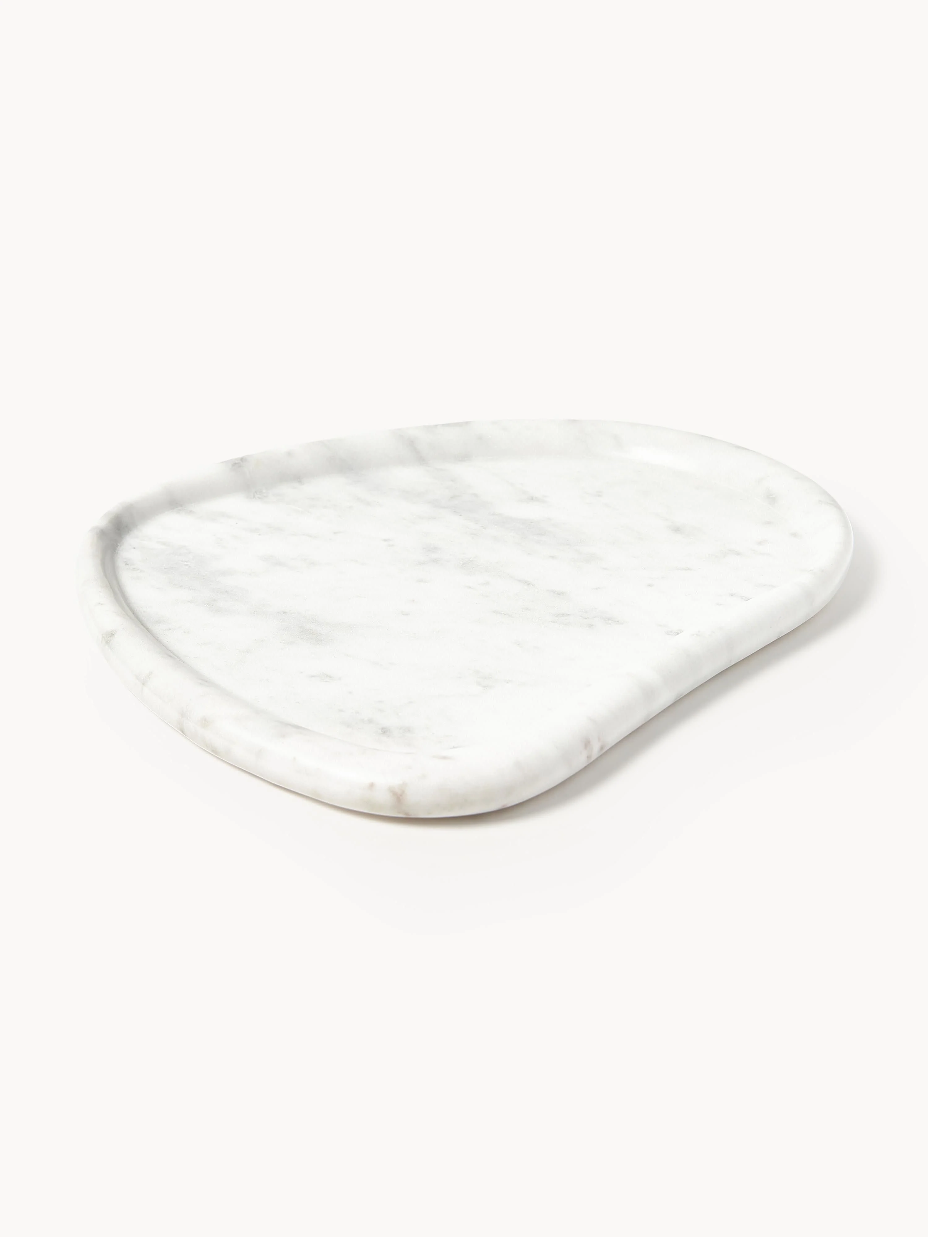 Deko-Tablett Meringue aus Marmor, B 32 cm