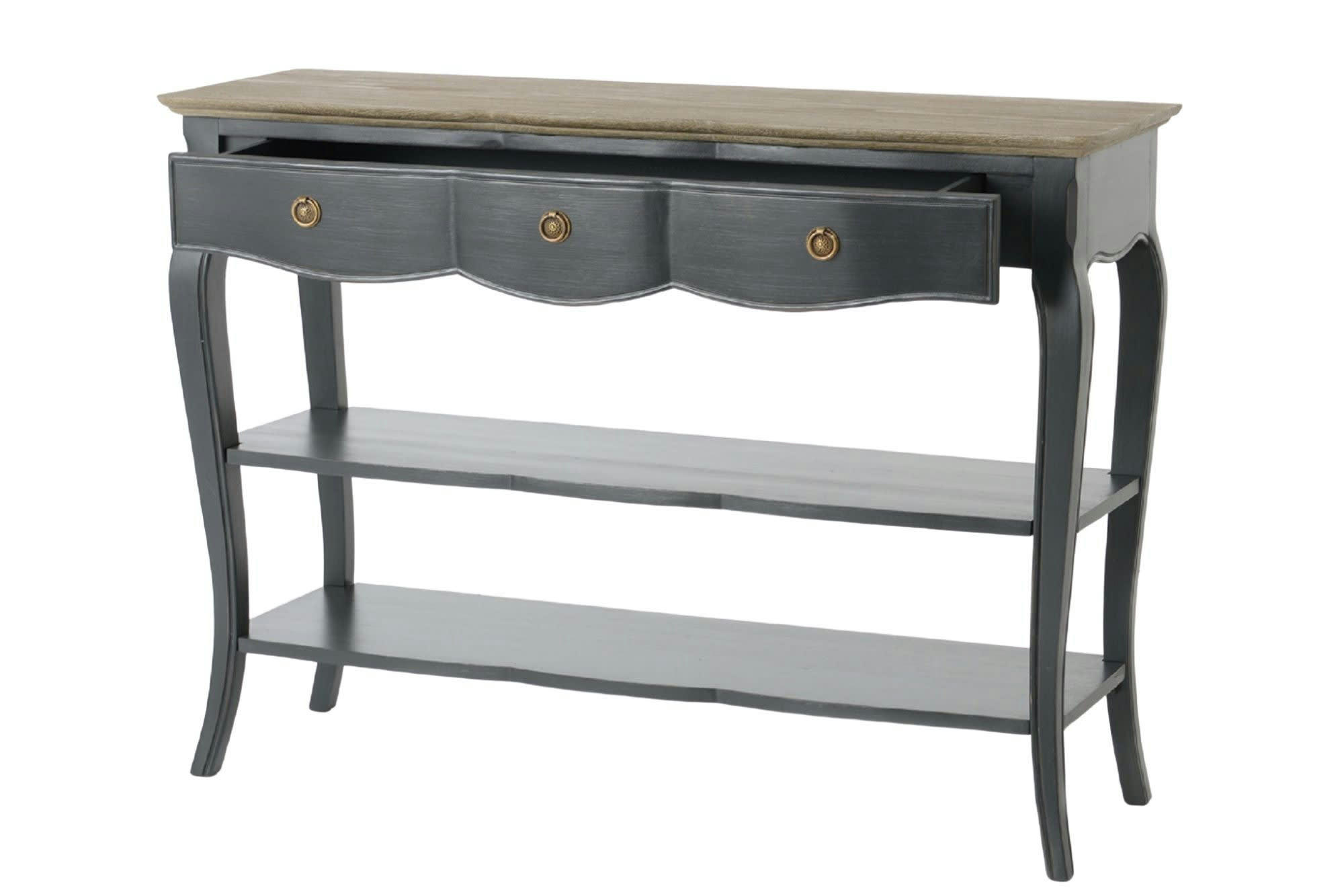MADISON - Console 1 tiroir 2 tablettes L110