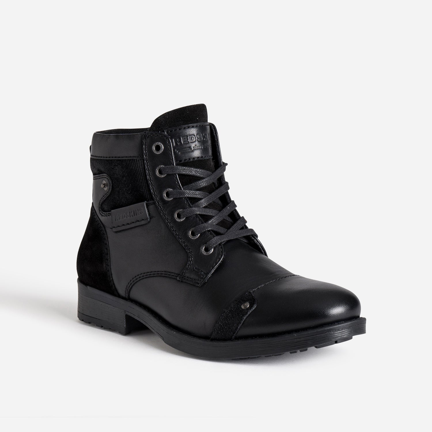 Boots à lacet REDSKINS noir en cuir