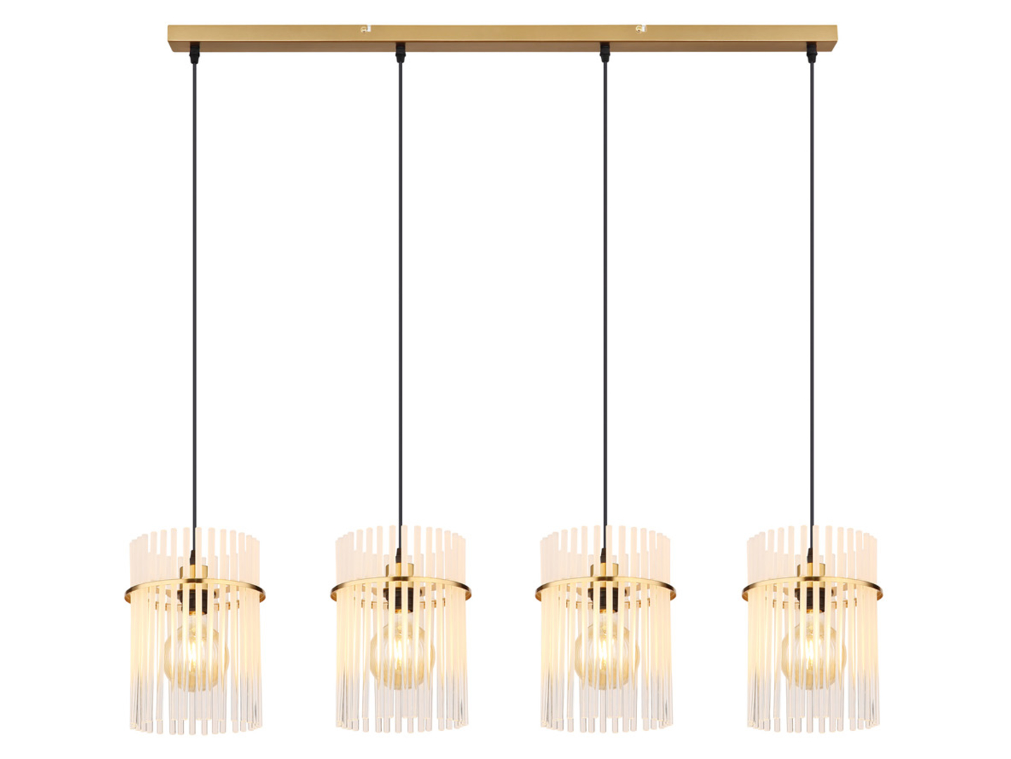 Lampa wisząca Gorley 4-punktowa szklana złota