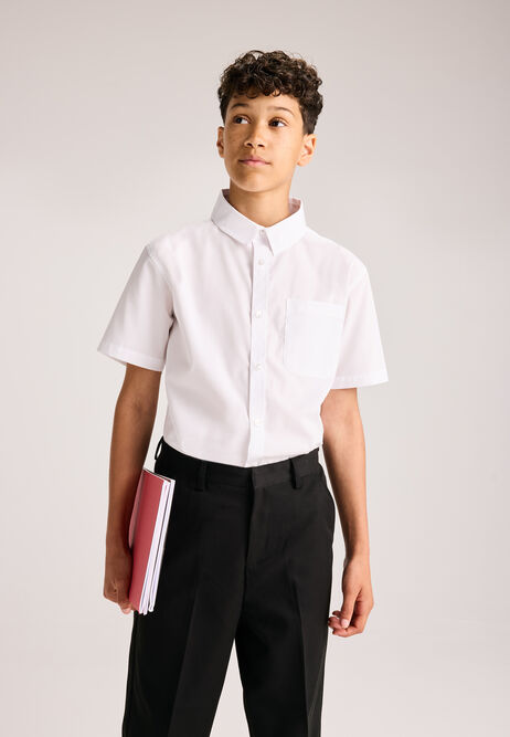 Older Boys Black Regular Fit School Trousers