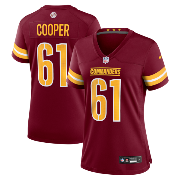 Tyler Cooper Washington Commanders Nike Women's Team Game Jersey -  Burgundy